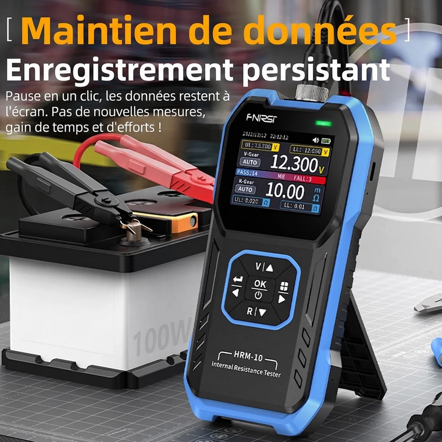 HRM-10 Internal Resistance Tester 100V 200Ω Battery Tester Numérique