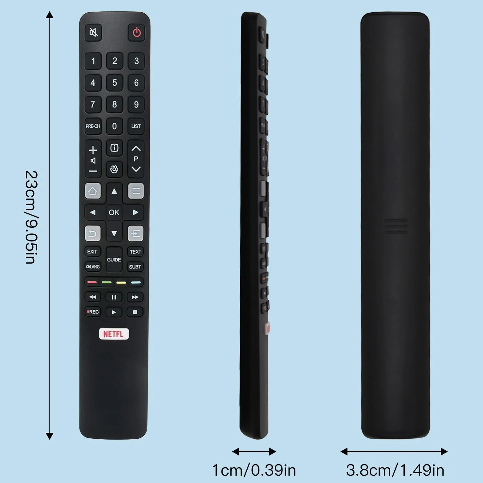Télécommande TCL de Remplacement RC802N Télécommande Universelle TCL TV Compatible avec Tous Les téléviseurs TCL Smart TV, avec Bouton de Raccourci Netflix 32ES560 40ES560 U50P6146 U55C7006 U65X9026
