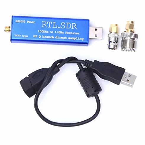 Récepteur récepteur du tuner 100 KHz-1,7 GHz Récepteur USB UHF VHF RTL-SDR RTL2832U + Chipset R820T2