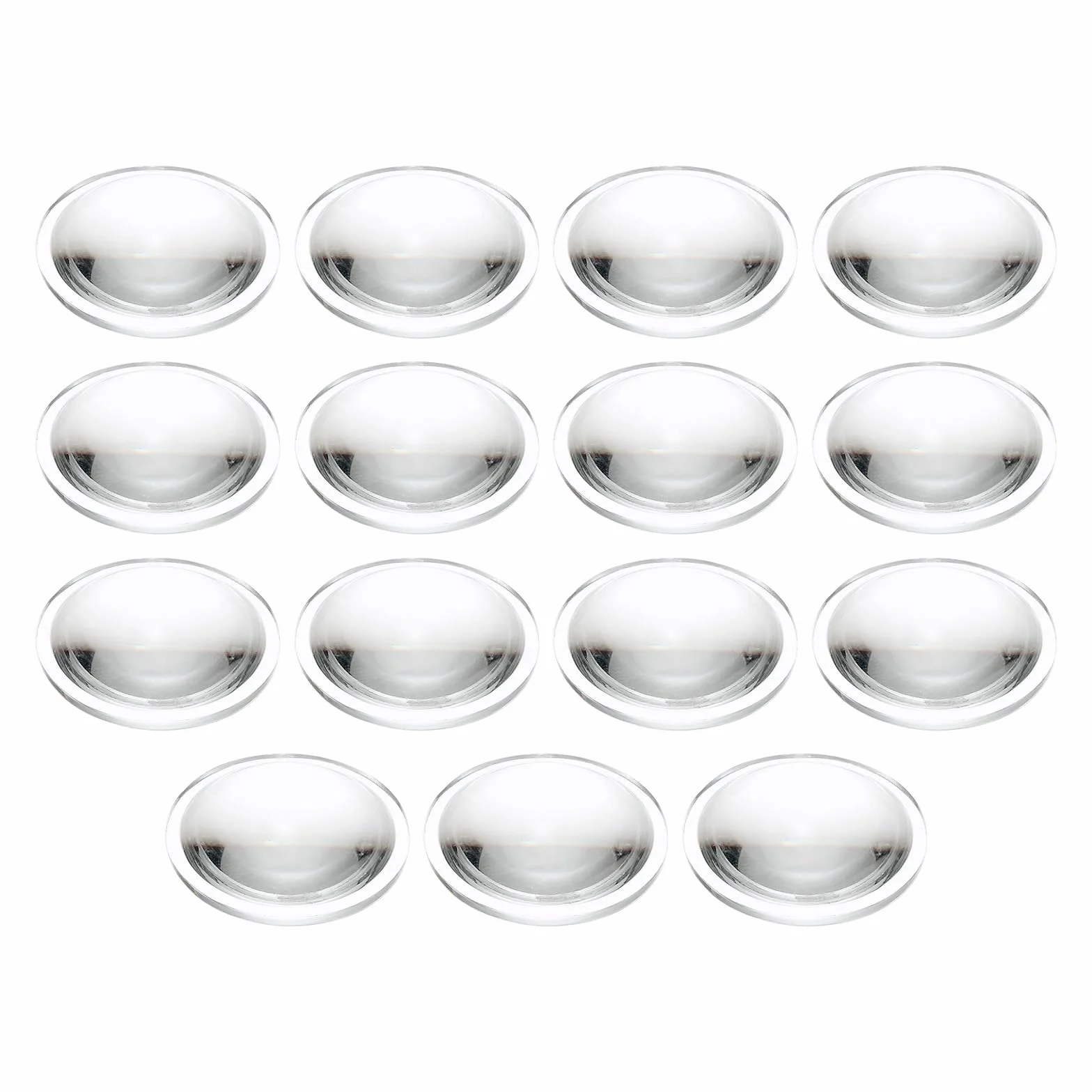 PATIKIL Diamètre 33mm Lentille Convexe Plate, 15 Pcs Hauteur 8mm Lentille Optique Convexe En Acrylique LED Avec Bord Pour Lampe Torche Phare De Voiture Phare De Vélo Projecteur,Transparent