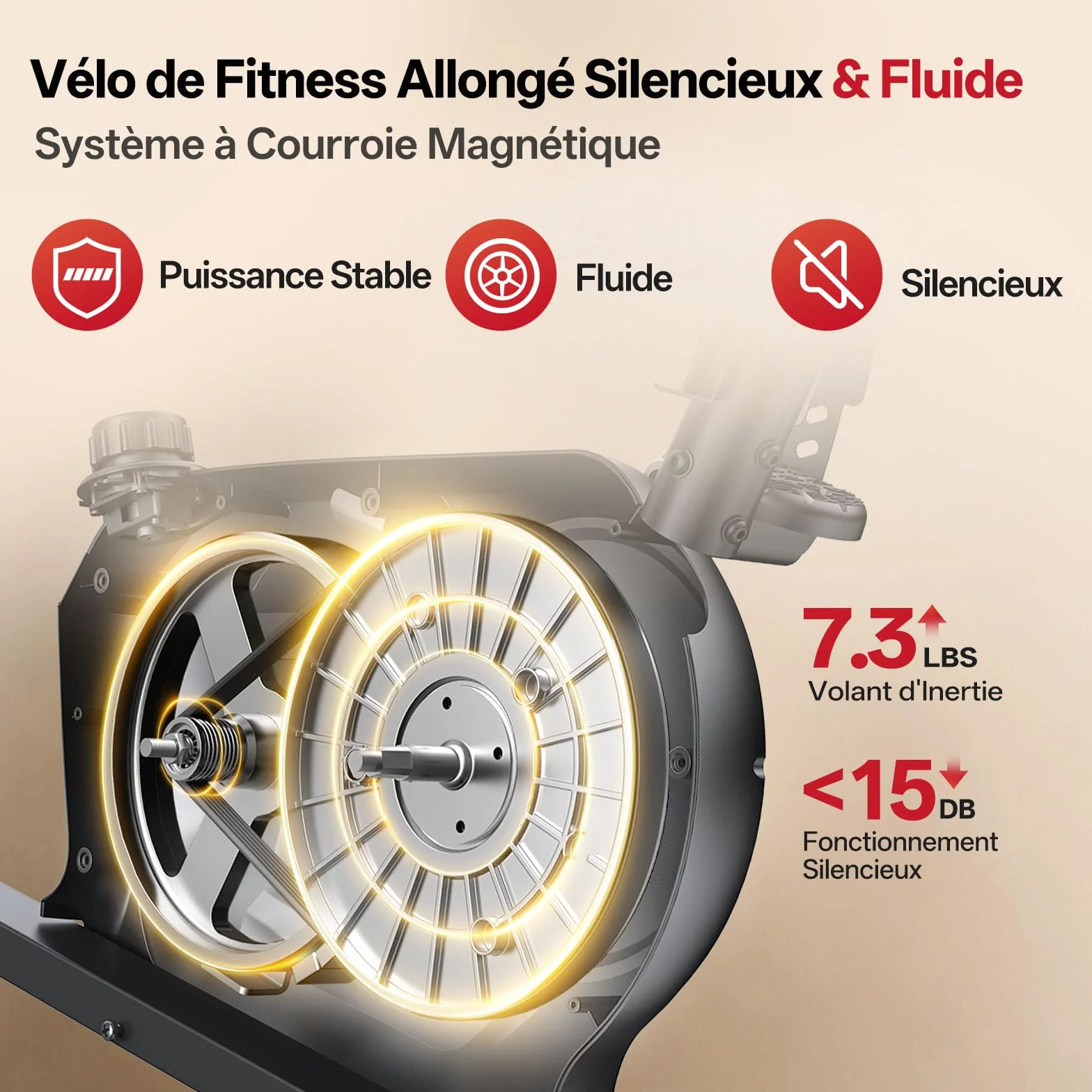 JOROTO JH30 JH30PRO Vélo d'Appartement Allongé Magnétique Bluetooth 136KG Écran LCD Siège Réglable