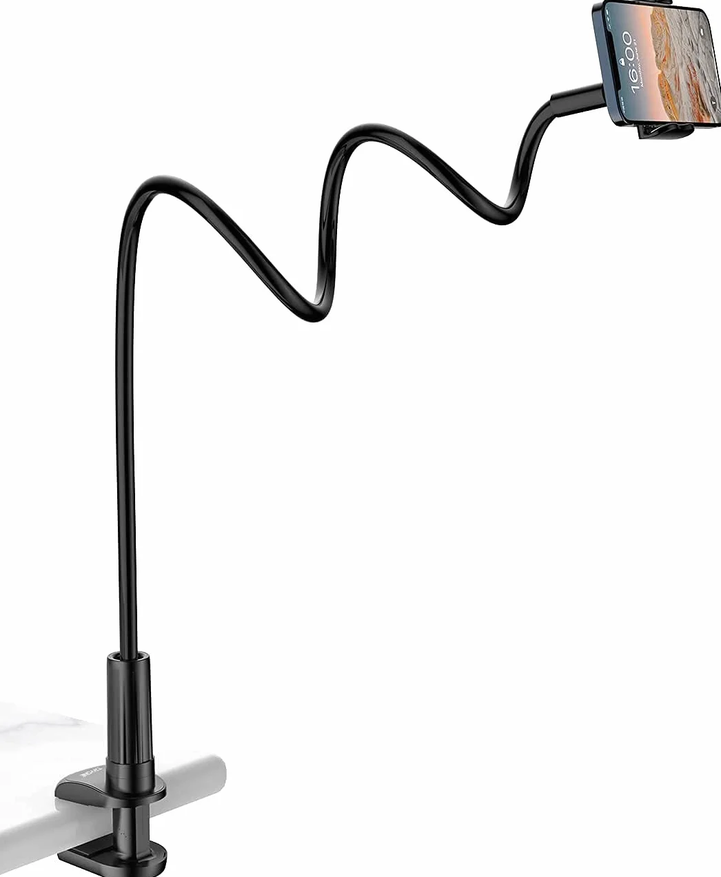 TRYONE Support de téléphone pour lit Flexible Long Bras réglable de en col de Cygne pour iPhone, Smartphone, Longueur Totale 90cm/35 Pouces