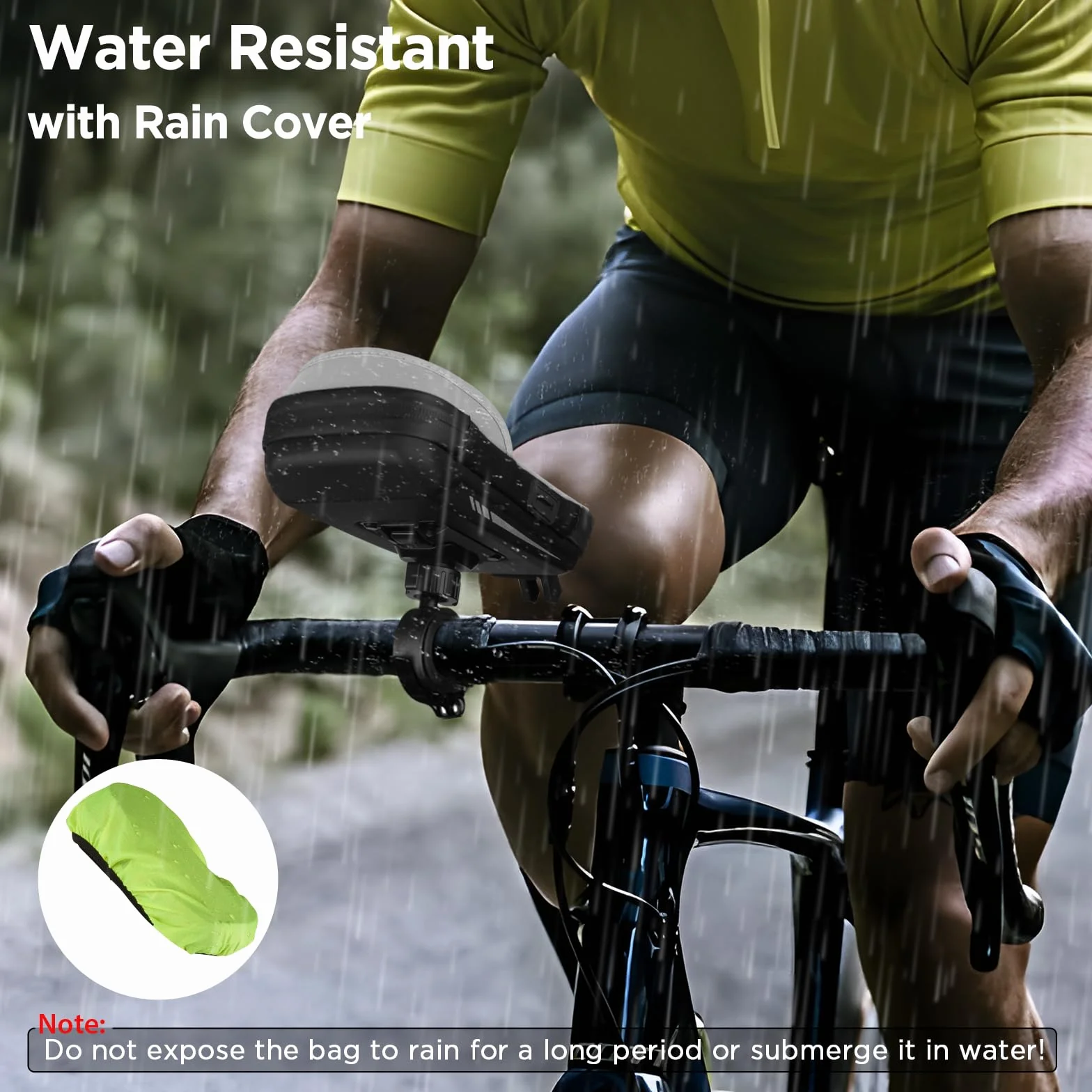 Porte Téléphone Vélo Etanche Réfléchissant avec Housse de Pluie Rotation 360, Sacoche Guidon pour Smartphone 7 Pouces