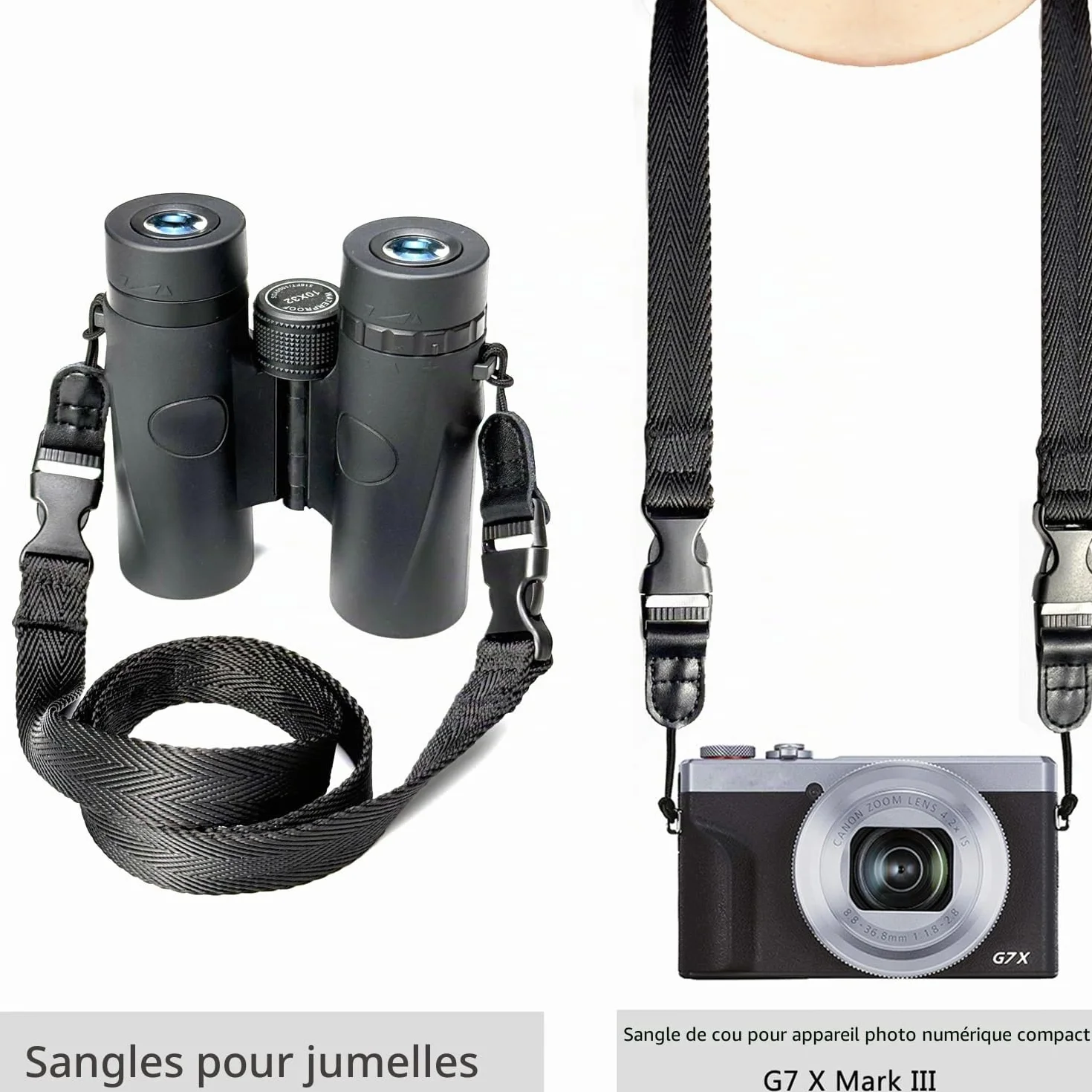 Sangle Appareil Photo Fine Compact,Sangle Petit Appareil Photo,Bandoulière pour Appareil Photo pour Photographes,Lanière De Cou pour Appareil Photo ,Camera Strap Lanyard,Sangle de Cou pour Jumelles