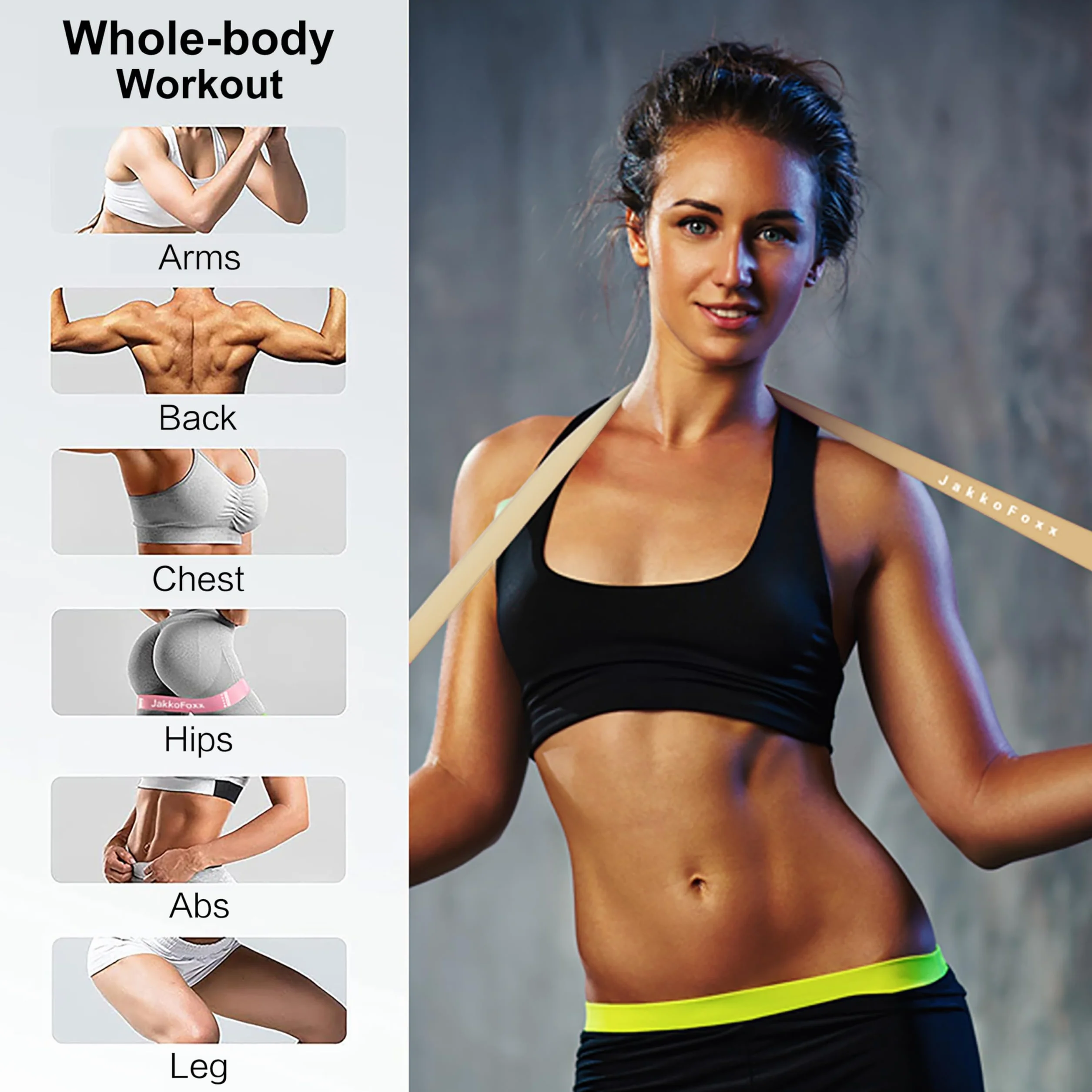 Lot de 5 bandes de résistance élastiques pour fitness, étirements, musculation, physiothérapie
