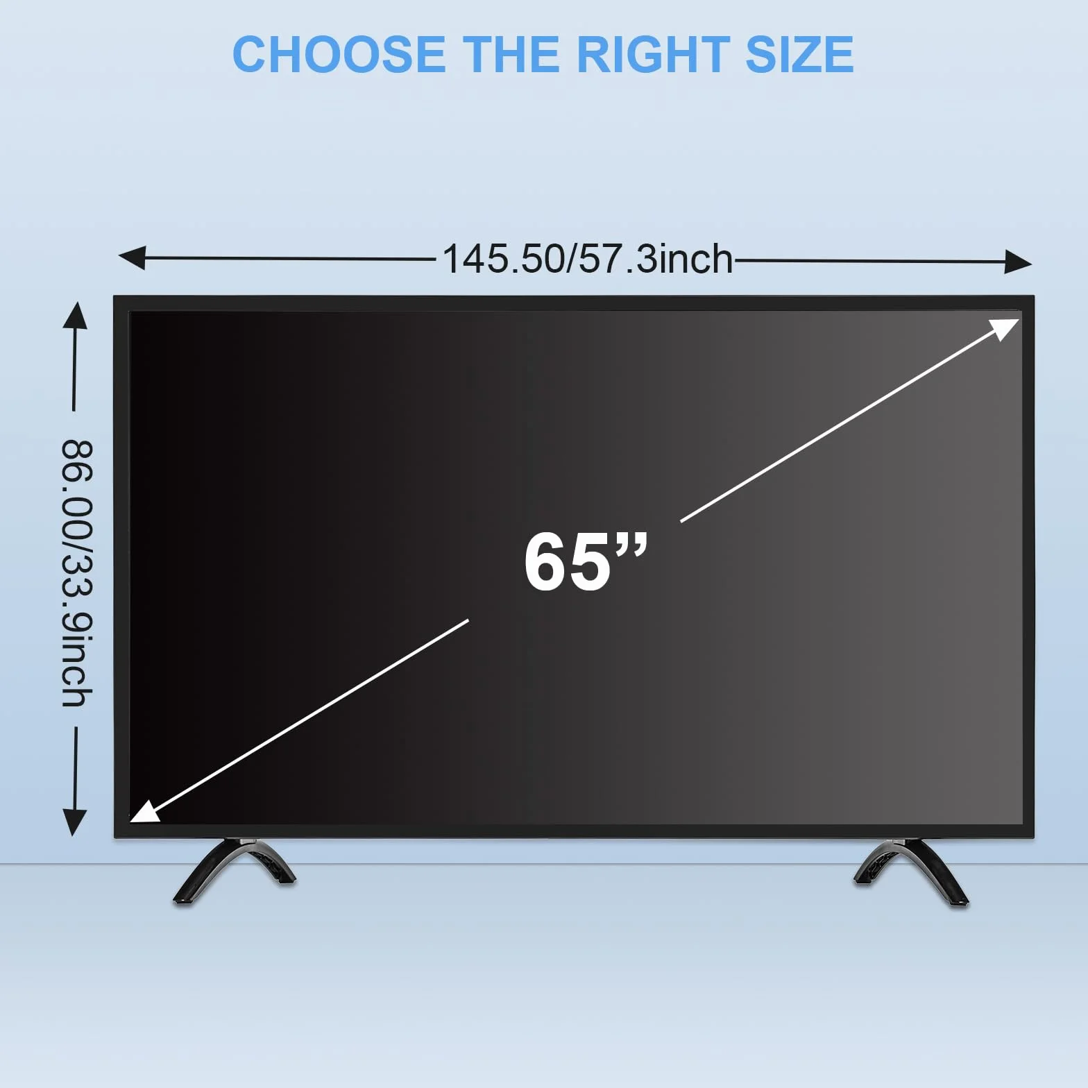 Qoosea Protecteur d'Écran TV 65 Pouces - Panneau de Protection en Acrylique HD Clair pour Téléviseur