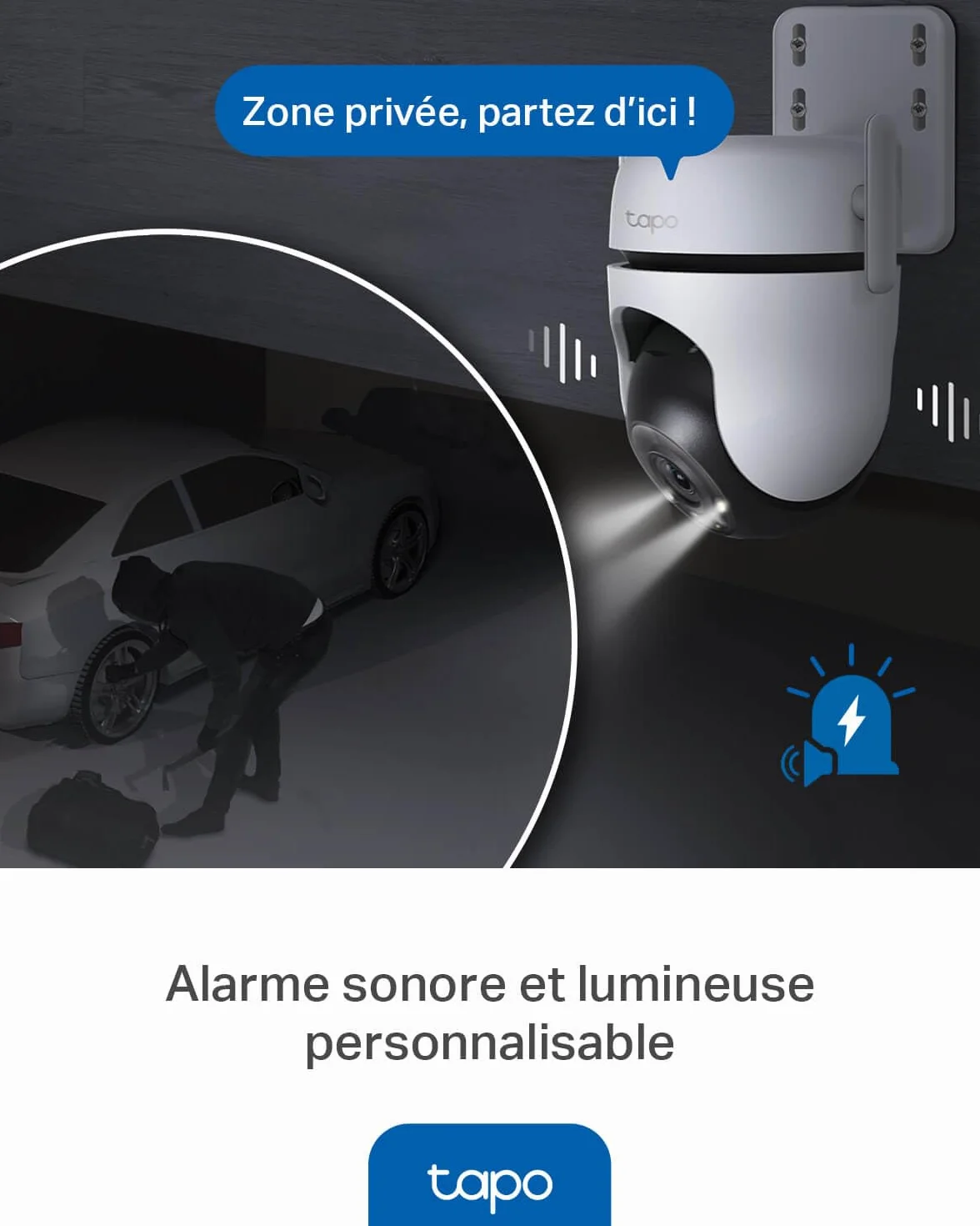 Tapo C520WS 2K (4MP) Caméra de Surveillance WiFi Extérieur 360°, Vision Nocturne Couleur, Détection de Mouvement, IP66