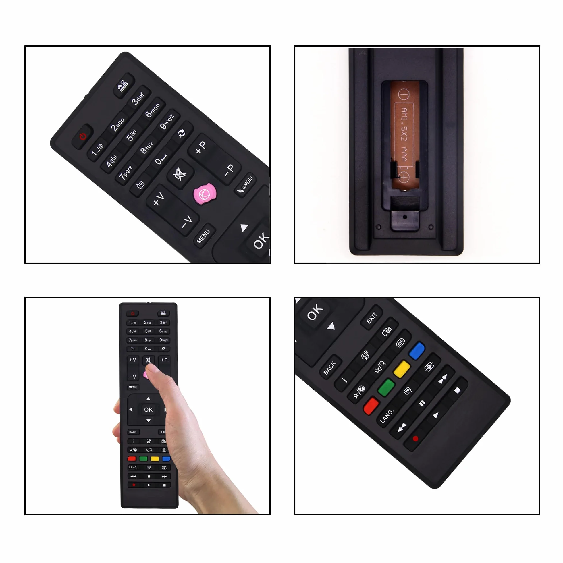 FOXRMT RC4875 RC4870 Télécommande pour Continental Edison Tucson Telefunken Blaupunkt JVC Oceanic Bush OKI Technika OK. CELCUS Finlux Ansonic Digihome