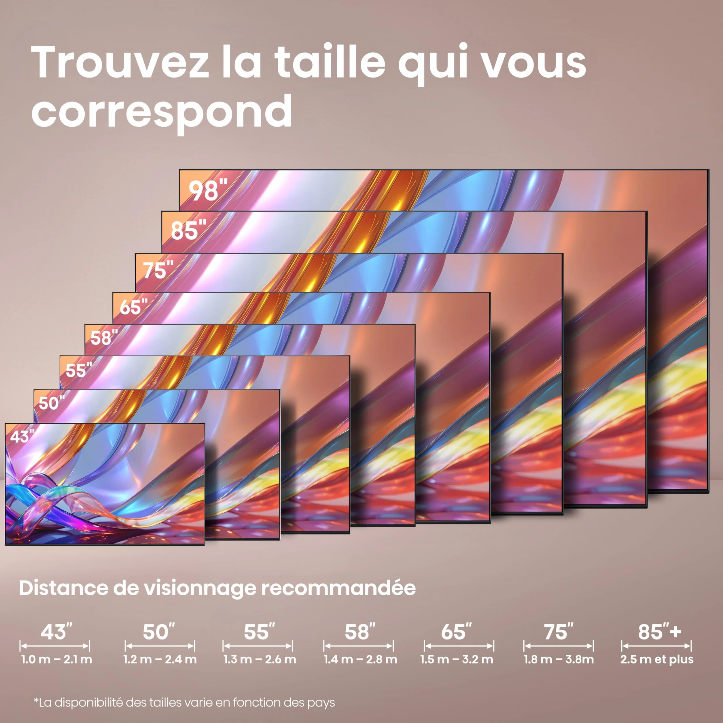 Hisense 85E7DS TV QLED 4K 85" (215 cm) - Série E7DS - Dolby Vision IQ & Atmos, 120Hz HSR, Game Mode Plus, Smart TV HomeOS, Alexa Intégrée, AirPlay 2.