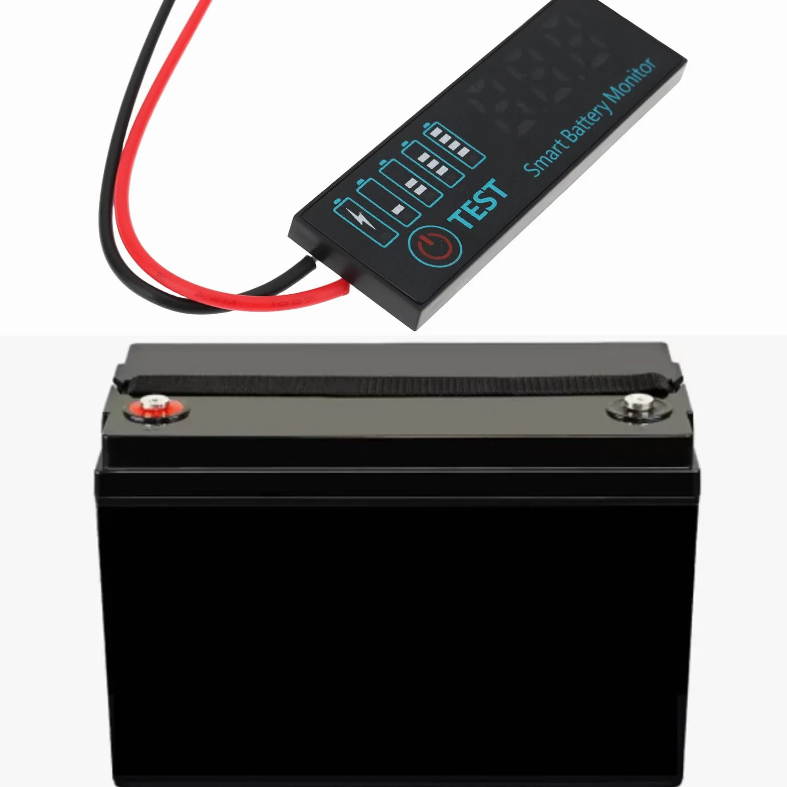 Panneau de Contrôle de Tension LED Vert 2 Indicateurs de Niveau de Batterie Au Lithium 7-55 V CC