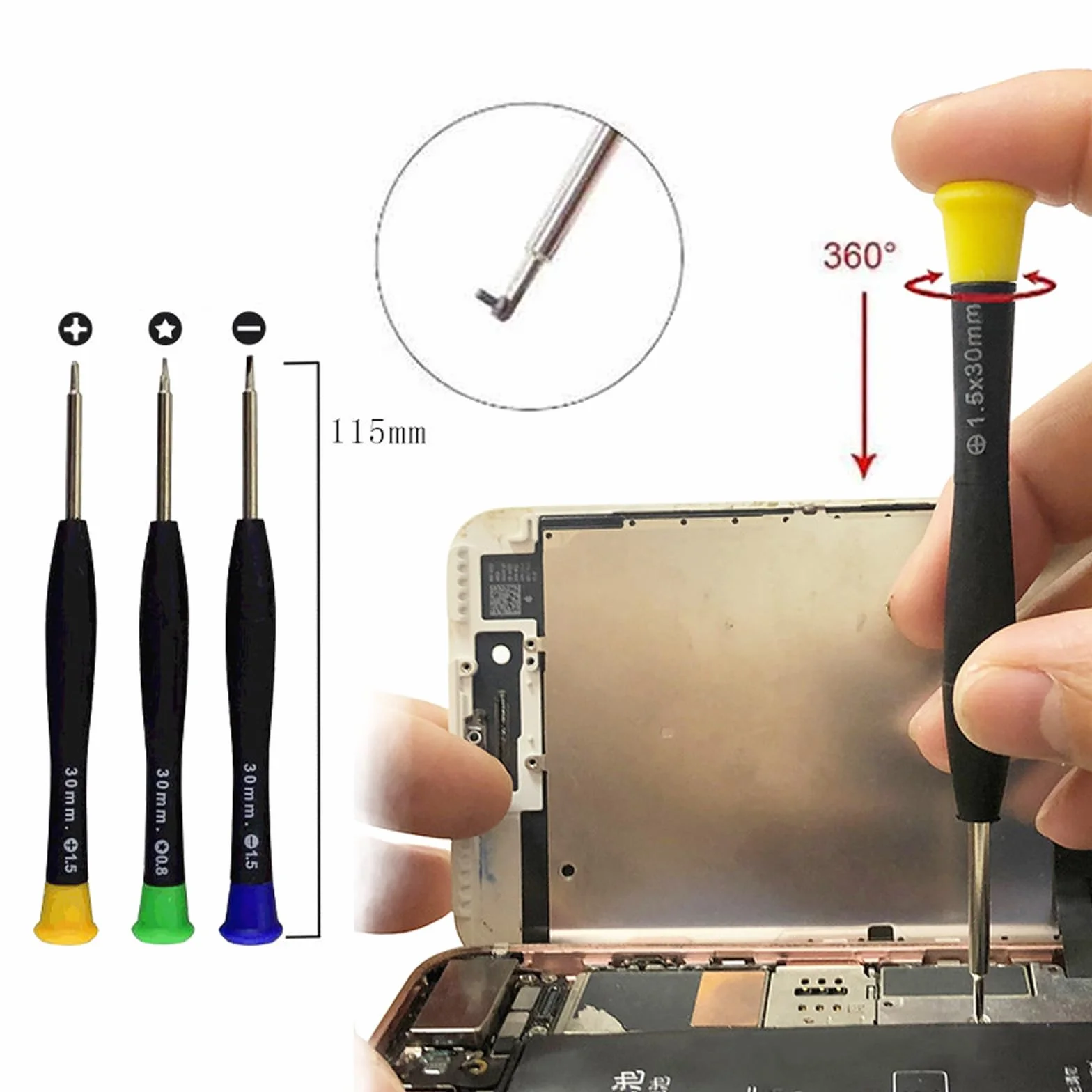NUIGUBF 22 Outils électroniques Professionnels, adaptés à l'ouverture des téléphones Portables, des tablettes pour remplacer l'écran, la Batterie et d'autres Kits de réparation multifonctionnels (A)