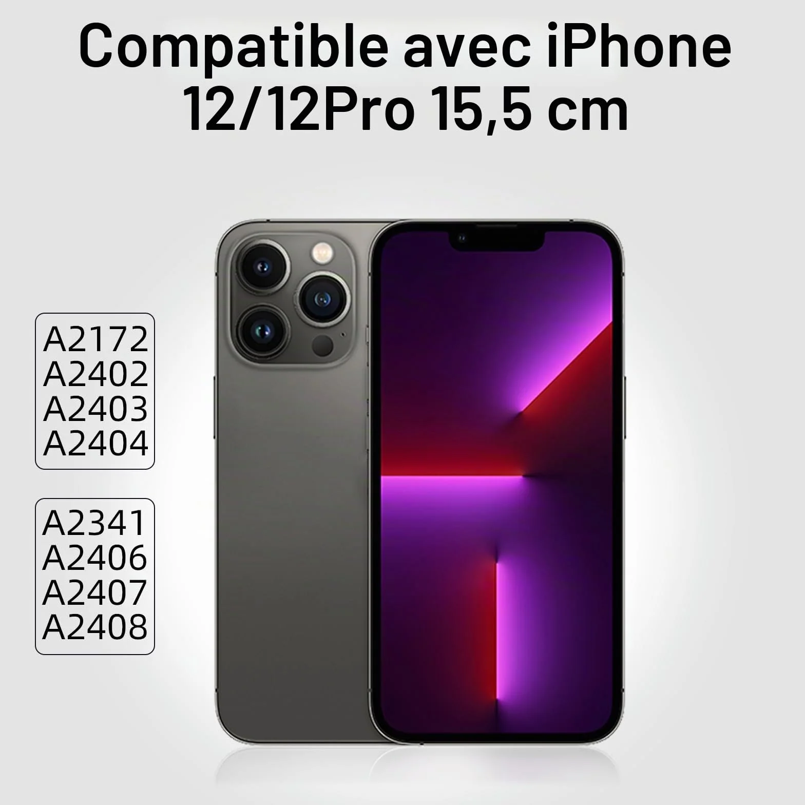 DTD Écran pour iPhone 12/iPhone 12 Pro LCD 6.1" Ecran de Remplacement FHD 3D Touch Ecran Digitizer Cadre de Montage et Kit de réparation