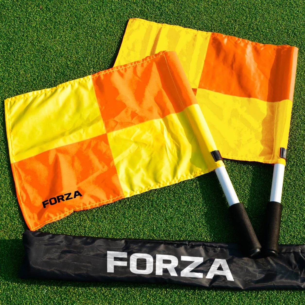 Drapeaux pour Juge de Touche UEFA | Drapeaux pour Arbitre de Football avec Sac de Transport