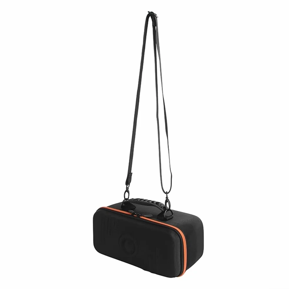 Étui de rangement en EVA avec fermeture éclair sécurisée pour protection contre les chocs pour haut-parleur Marshall Middleton II étanche pour une utilisation en extérieur (noir + orange)