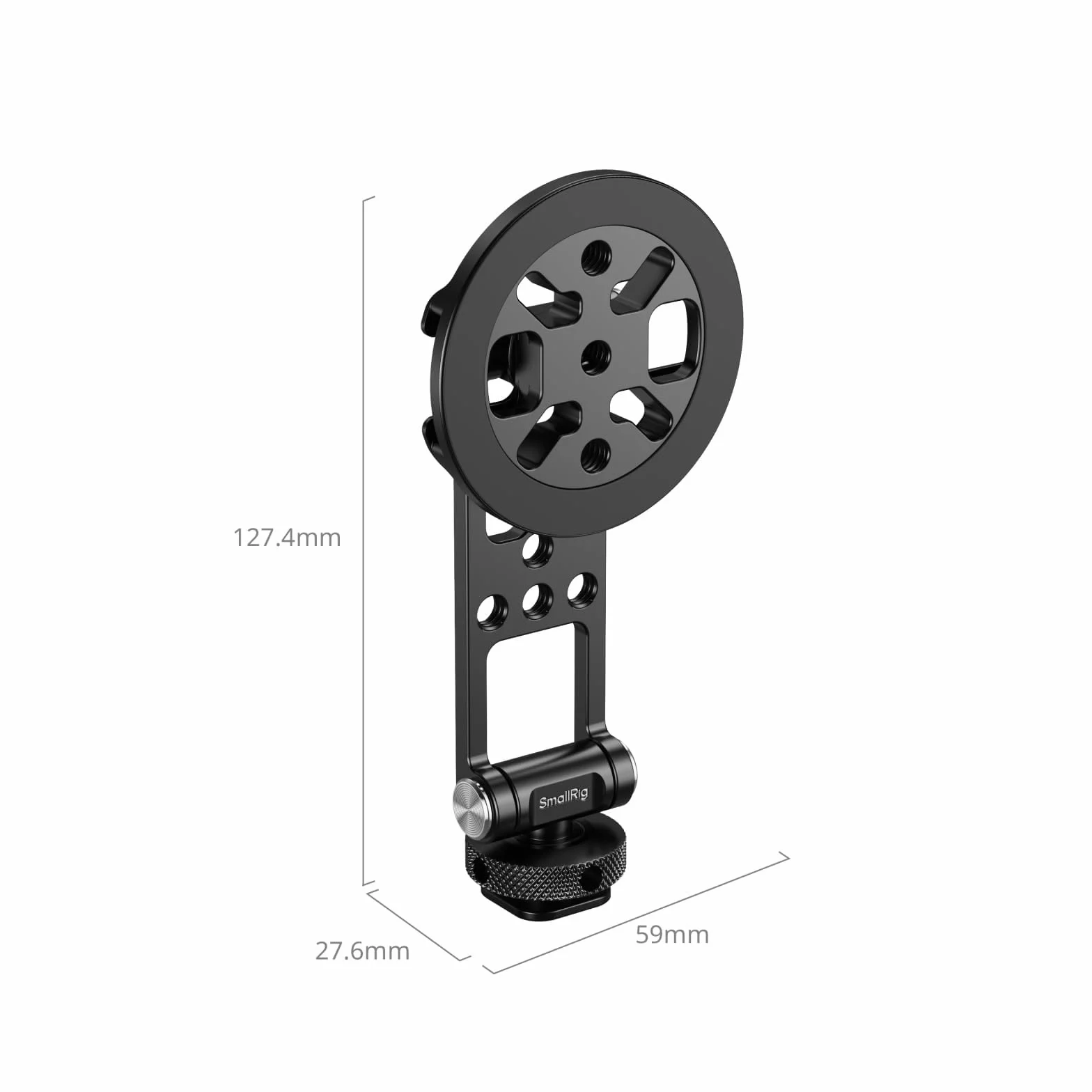 SMALLRIG Support magnétique de téléphone Portable en métal avec Griffe de Flash pour Adaptateur de trépied Magsafe - Adaptateur de trépied réglable et Rotatif pour iPhone, caméra de Surveillance