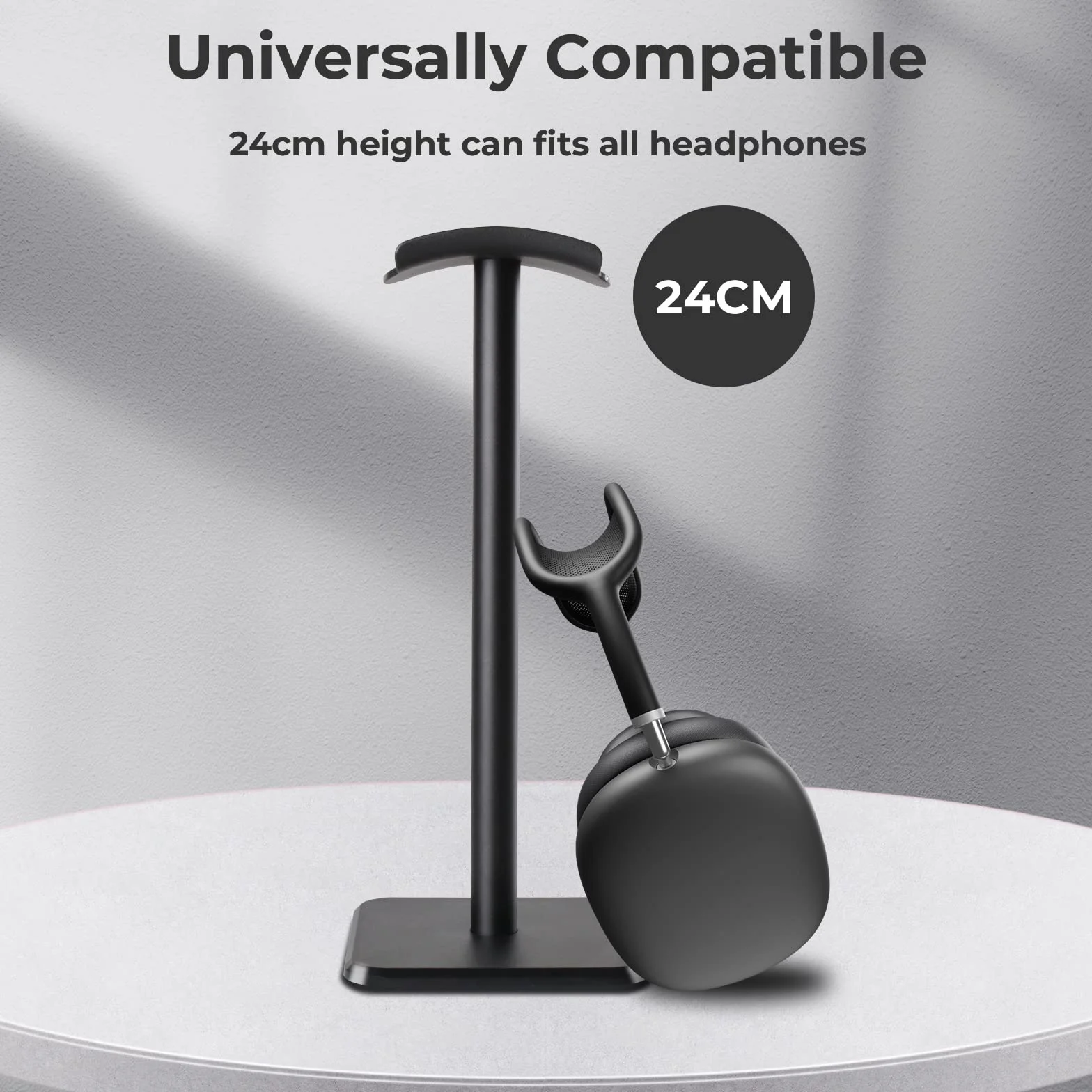 Alyvisun Support Casque [Base lestée et Hauteur Plus élevée], Support pour écouteurs de Bureau Universel pour Tous Les Casques de Jeu/écouteurs de Bureau