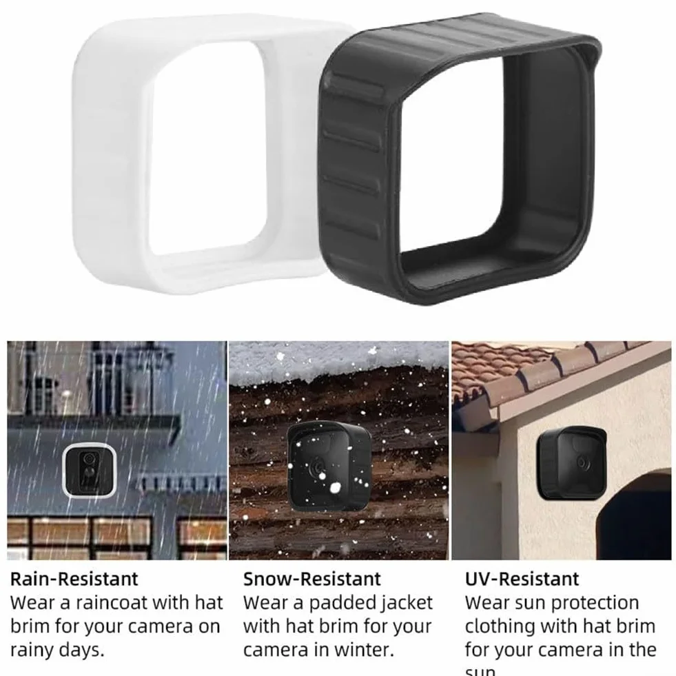 Housse de protection en silicone pour appareil photo Blink Outdoor XT2, coque de protection solaire imperméable, protection contre les intempéries pour la sécurité à domicile (noir)