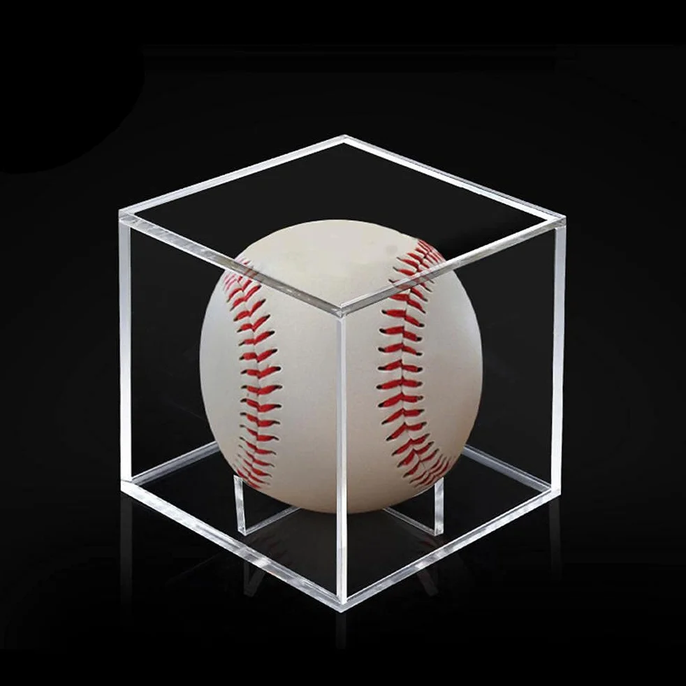 Prezentacja piłki tenisowej, 9*8*5 Pudełko na piłkę baseballową z akrylu, Etui ochronne UV