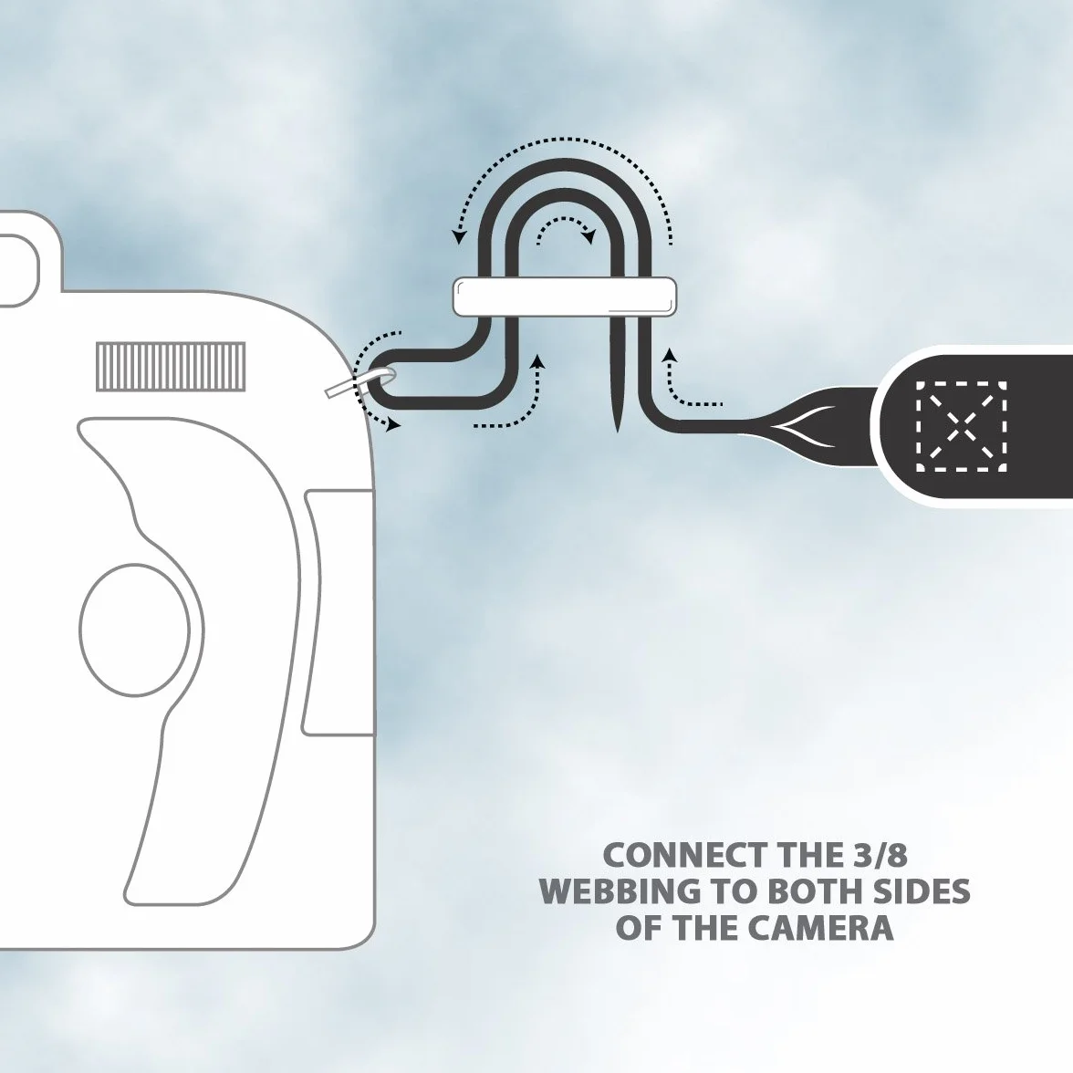 USA Gear TrueSHOT Sangle Appareil Photo Numérique DSLR/SLR, Courroie pour Réflex avec Pochettes de Rangement Rembourrées - Compatible avec Canon EOS, Nikon, Pentax et Plus - Noir