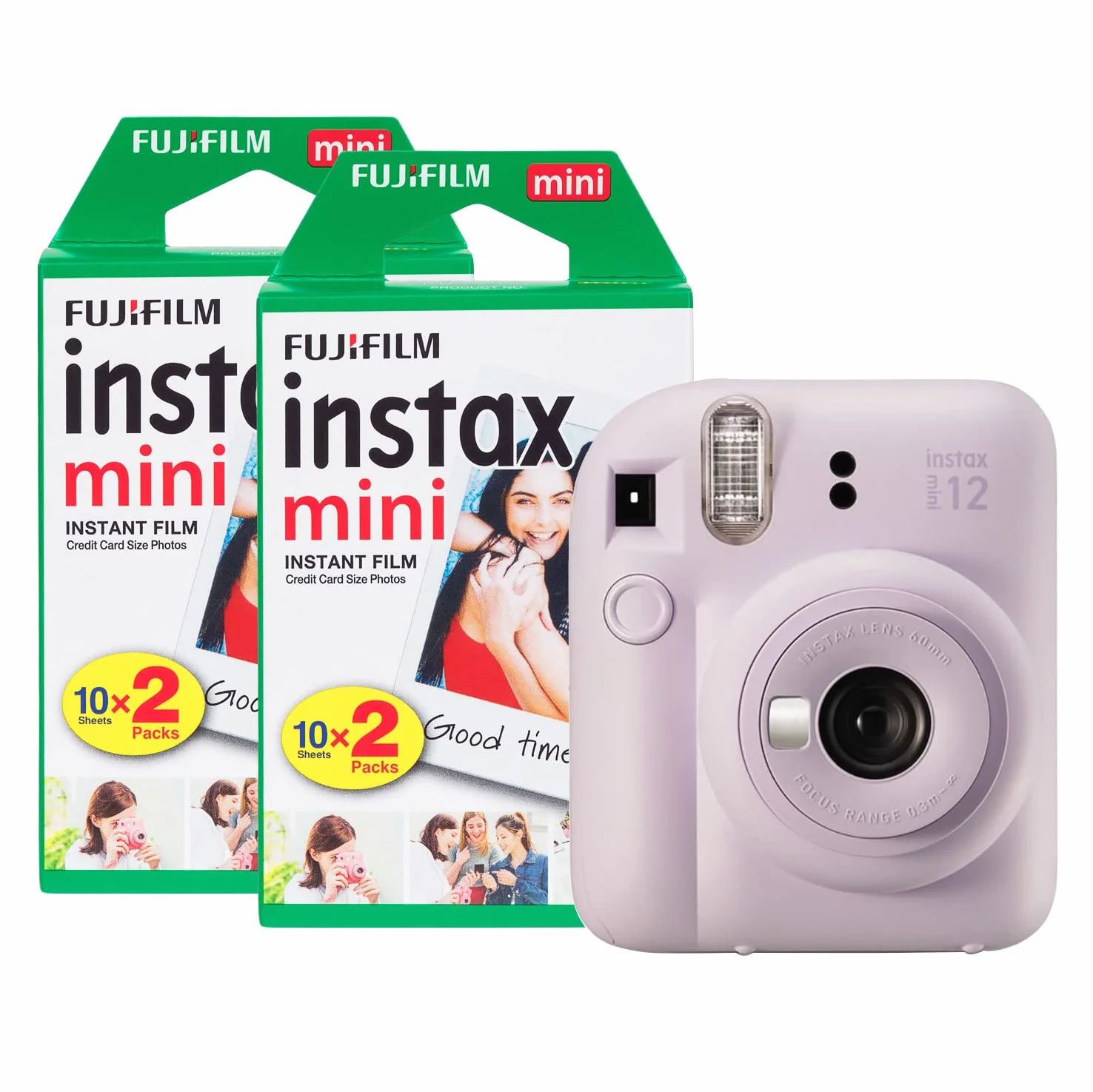 Fujifilm Instax Mini 12 Appareil Photo instantané avec Pack de 40 pellicules Lilas