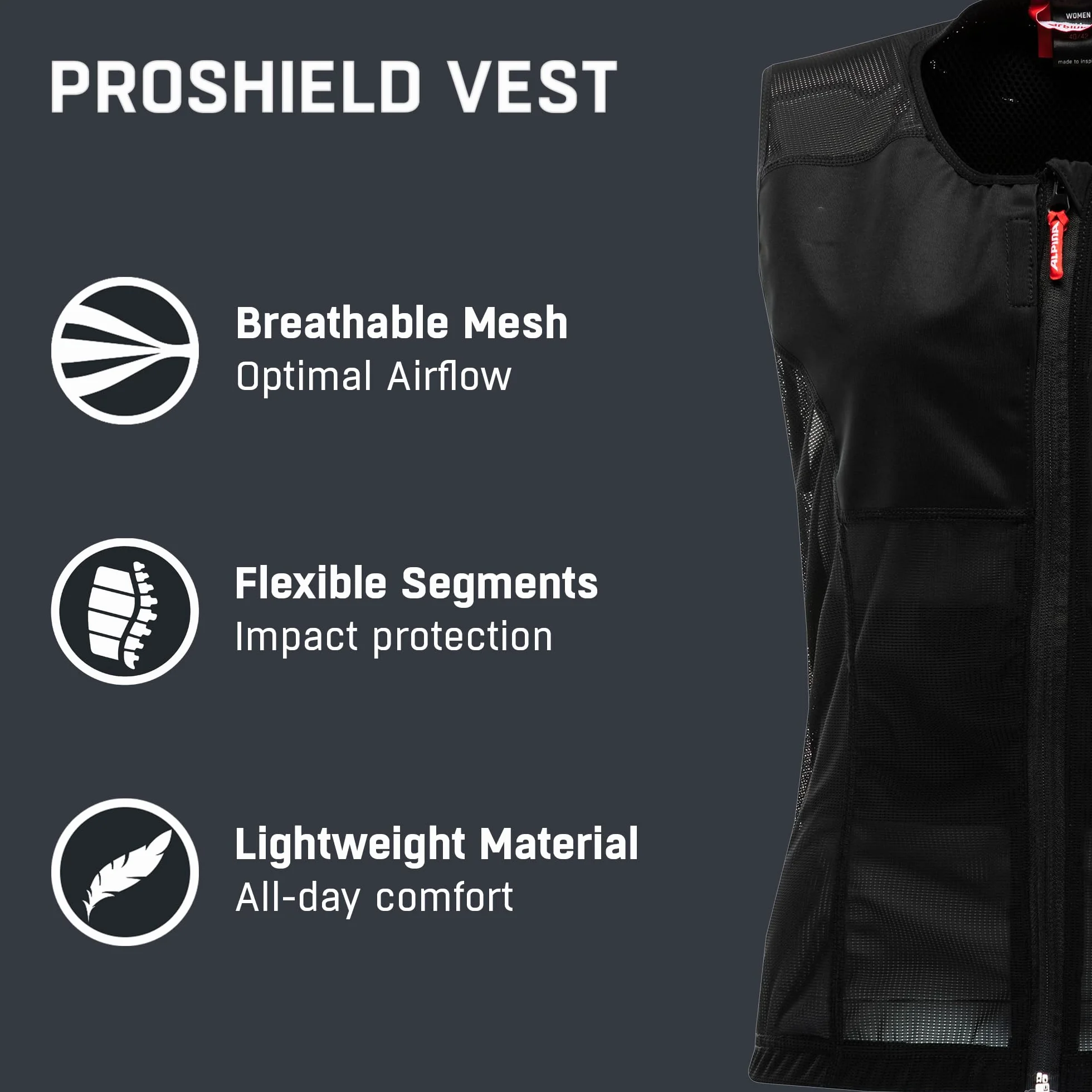 ALPINA PROSHIELD Women Vest Protecteur Black