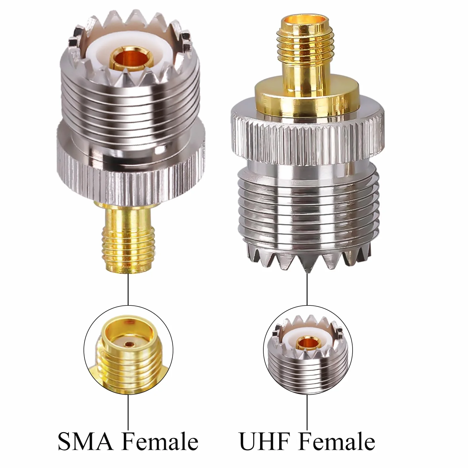 TUOLNK Adaptateur SMA vers PL259 Connecteur coaxial 2 pièces pour antenne Radio CB avec Prises SO239 et SMA