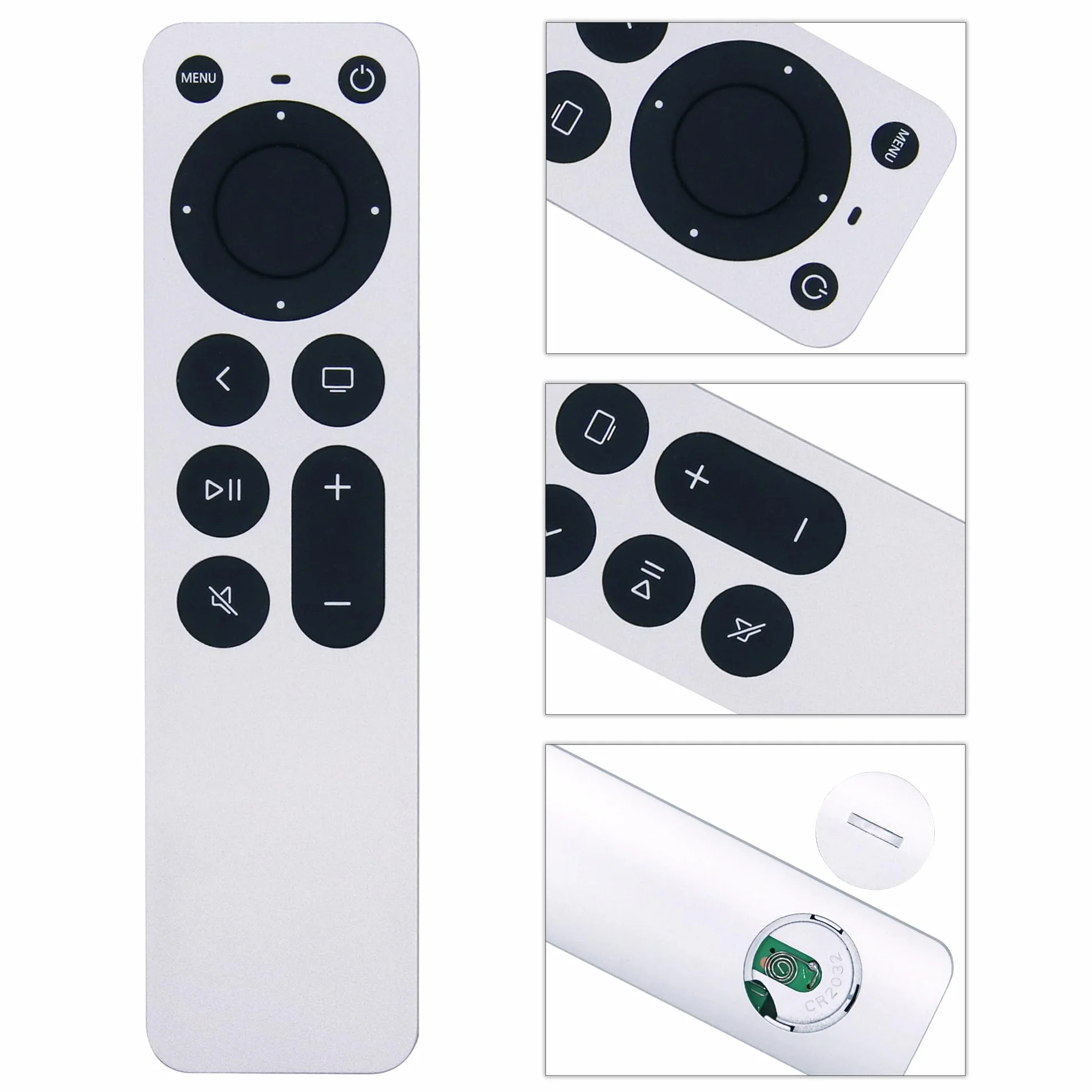 Télécommande de Remplacement pour Apple TV 4K Gen 1 2 3 4 Controller A1156 A1427 A1469 A1378 Apple TV2 TV3 Universelle/Plastique