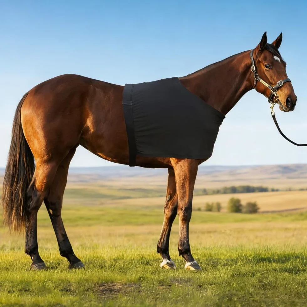 MiOYOOW Protection d'épaules pour Chevaux, Gilet d'équitation Extensible Anti-frottement