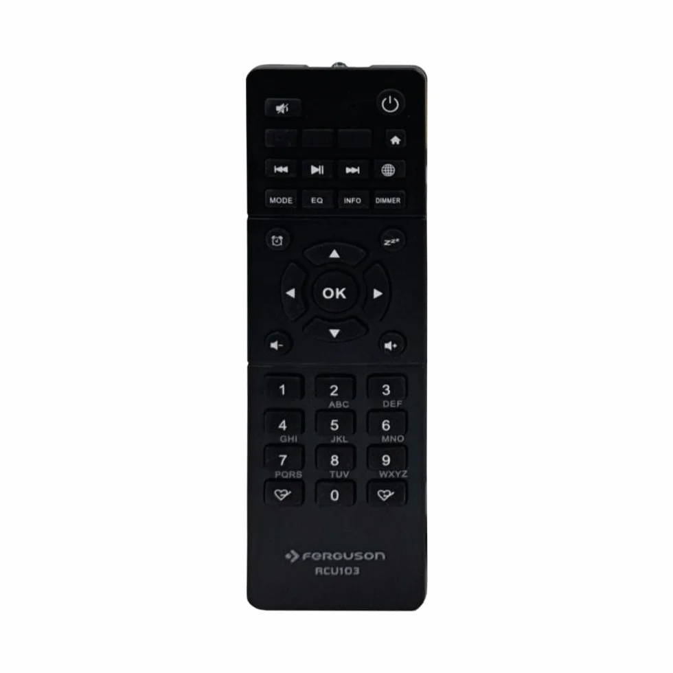 Ferguson Regent i101 Radio Internet Wi-Fi avec Bluetooth FM/DAB/DAB+ Radio FM, radio-réveil, égaliseur, écran couleur, USB, AUX IN, Line Out, UPnP, Sleep Timer, contrôle par application, télécommande