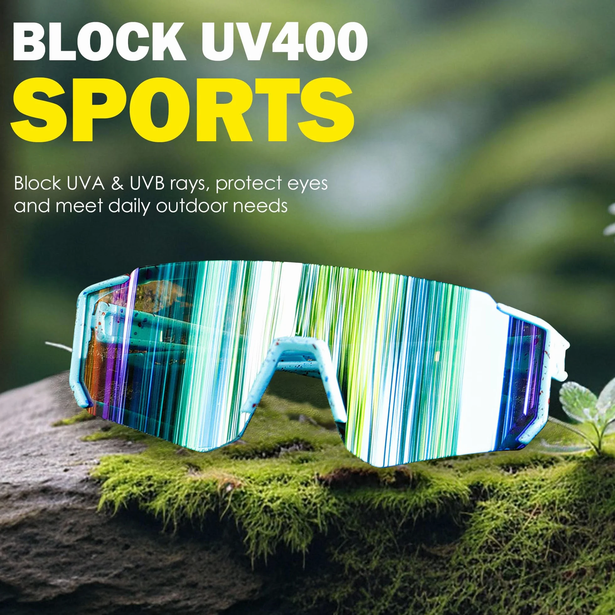 Lunette de Cyclisme Enfant UV400 Protection Moto Course Ski Baseball