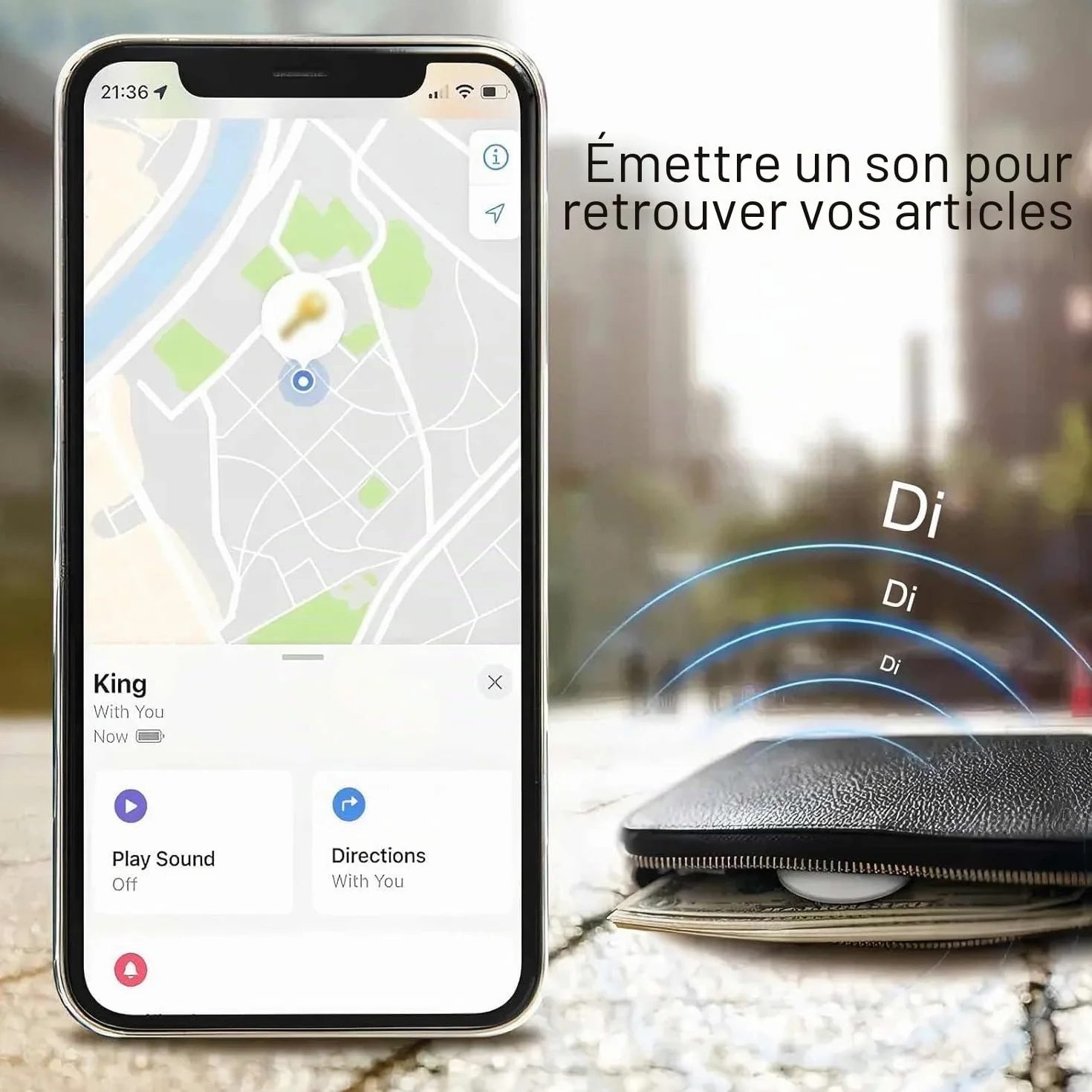 Traceur GPS Voiture Smart Tag Android, Fonctionne avec l’app Google Localiser (Uniquement Android), Localisateurs D’Objets Bluetooth pour Valises/Portefeuilles/Clés/Sacs/Bagages/Animaux de Compagnie