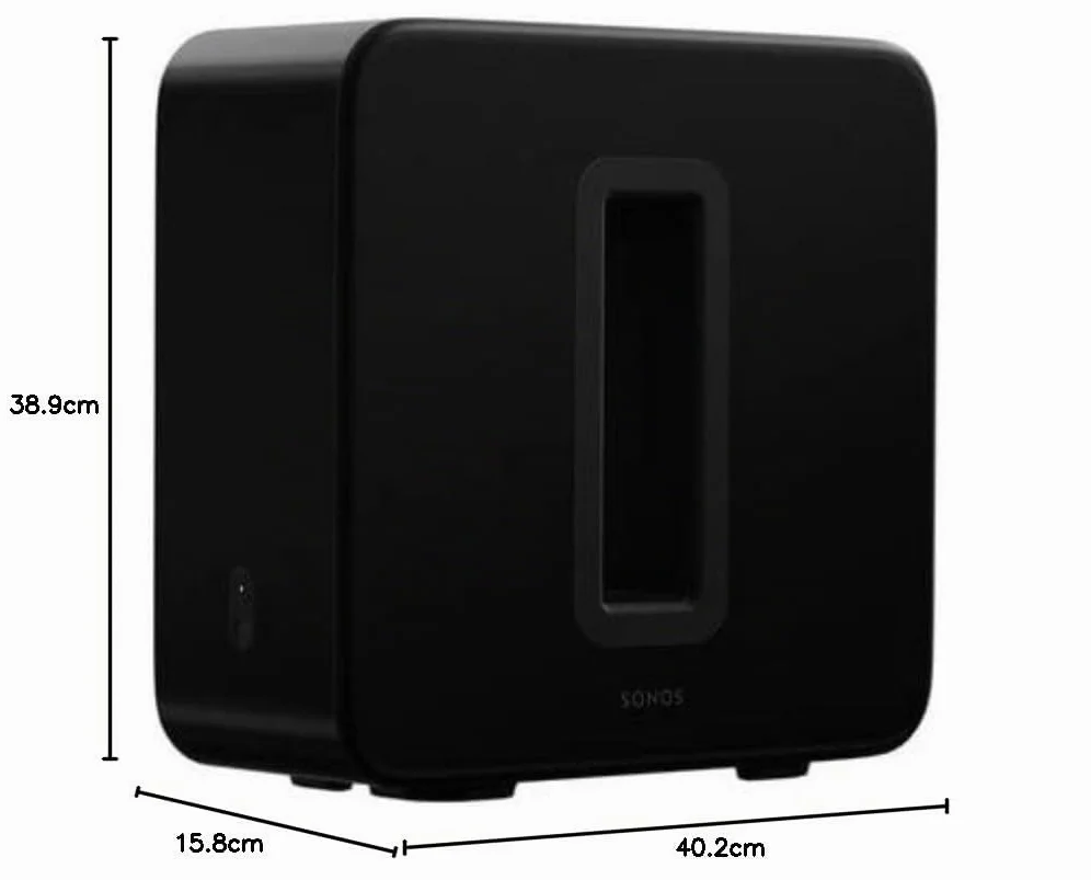 Sonos Sub Gen 3 Caisson de Basse Actif Subwoofer sans Fil WiFi Noir