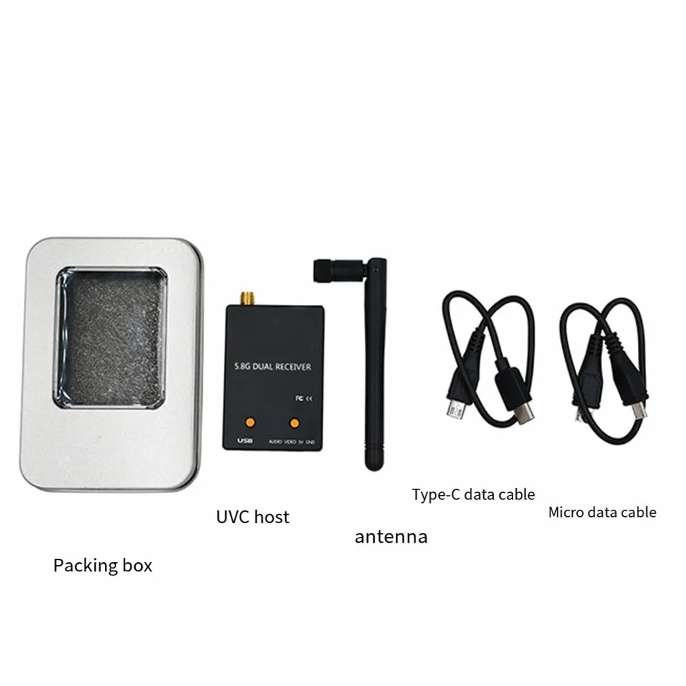 RéCepteur Audio FPV UVC OTG 5.8G 150CH Canal pour éMetteur de Tablette de TéLéPhone Android PièCes de Drone RC