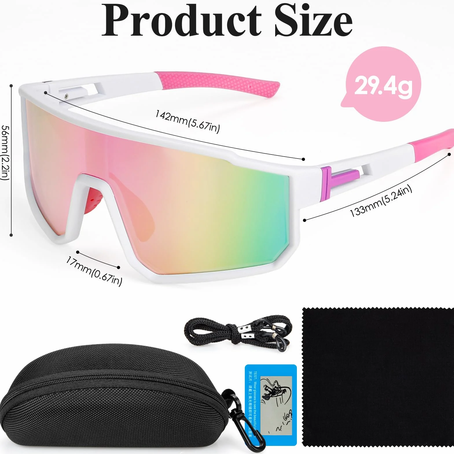 MELLIEX Lunettes de Cyclisme Polarisées UV400 Homme Femme Sport HD