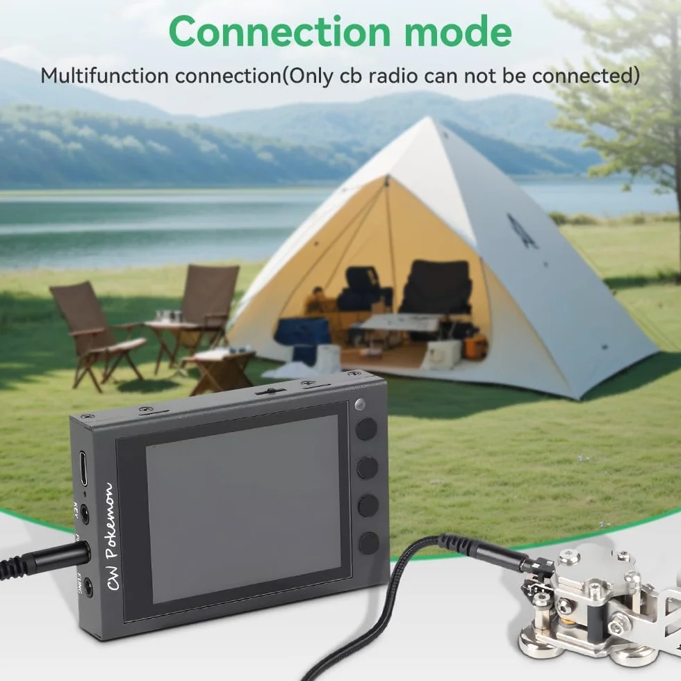 HAMCUBE Mini CW Trainer Code Morse avec affichage pour la pratique du télégraphe, pour l'envoi de code Morse, la copie, le décodage Appareil d'entraînement (version mini)