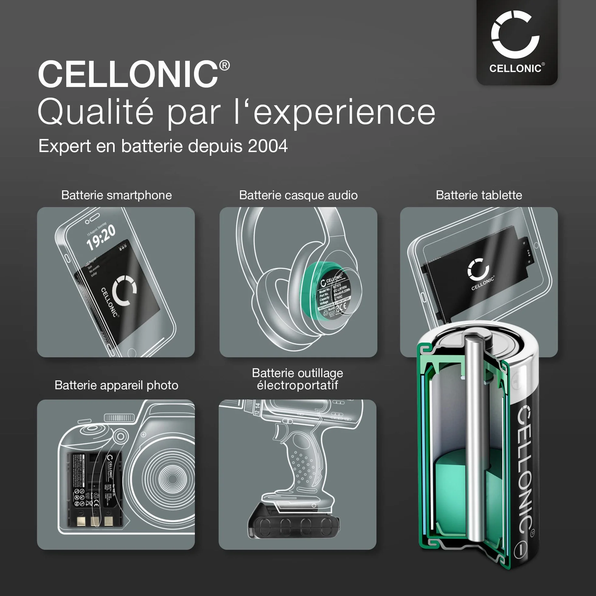 CELLONIC 4X Batterie pour Téléphone sans Fil Compatible avec Siemens Gigaset C620A,C620,C620H - (2600mAh, 1.2V)