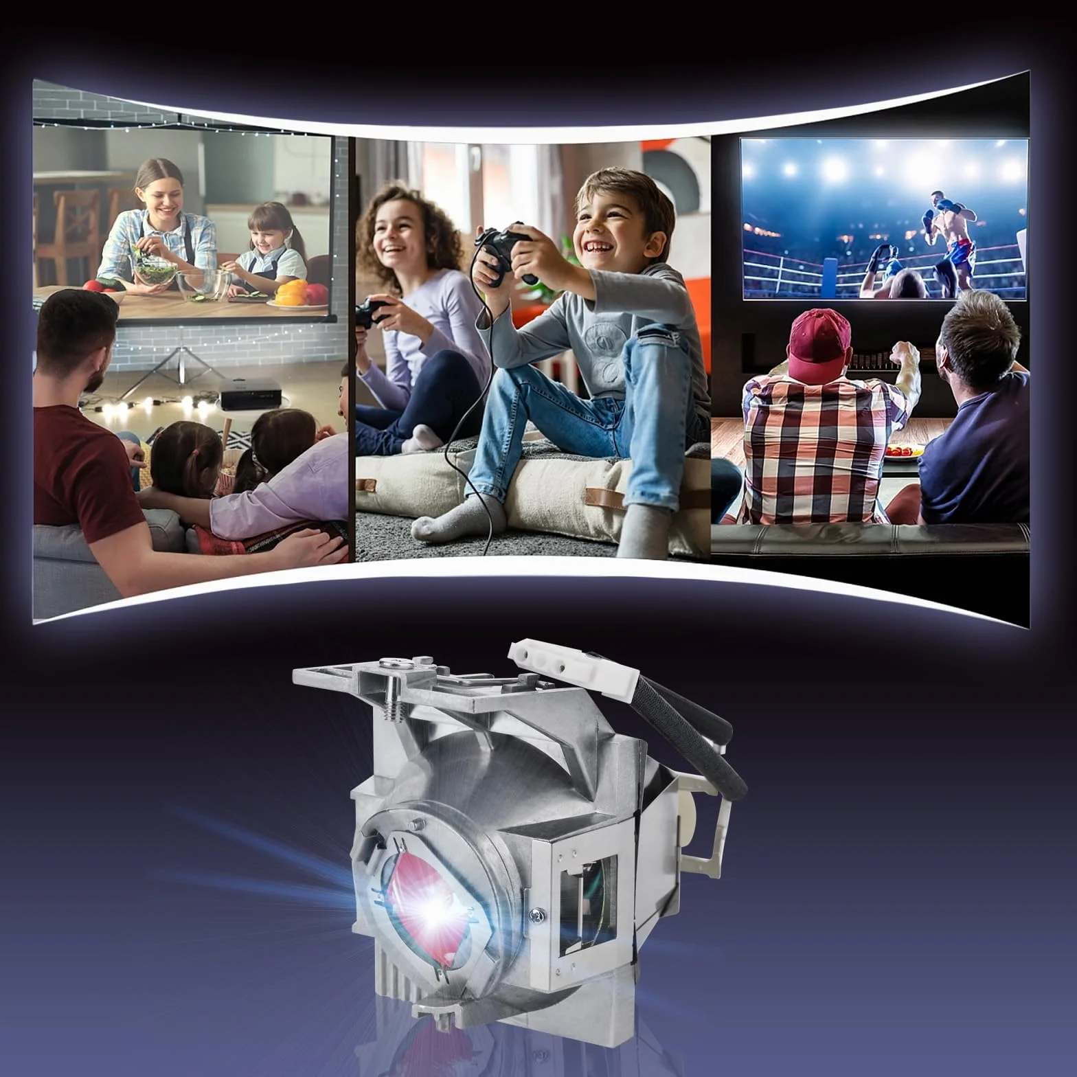 BenQ Lampe de Vidéoprojecteur W1700 W1720 W1800 HT2550 TK800 TK700 MH550 MU607