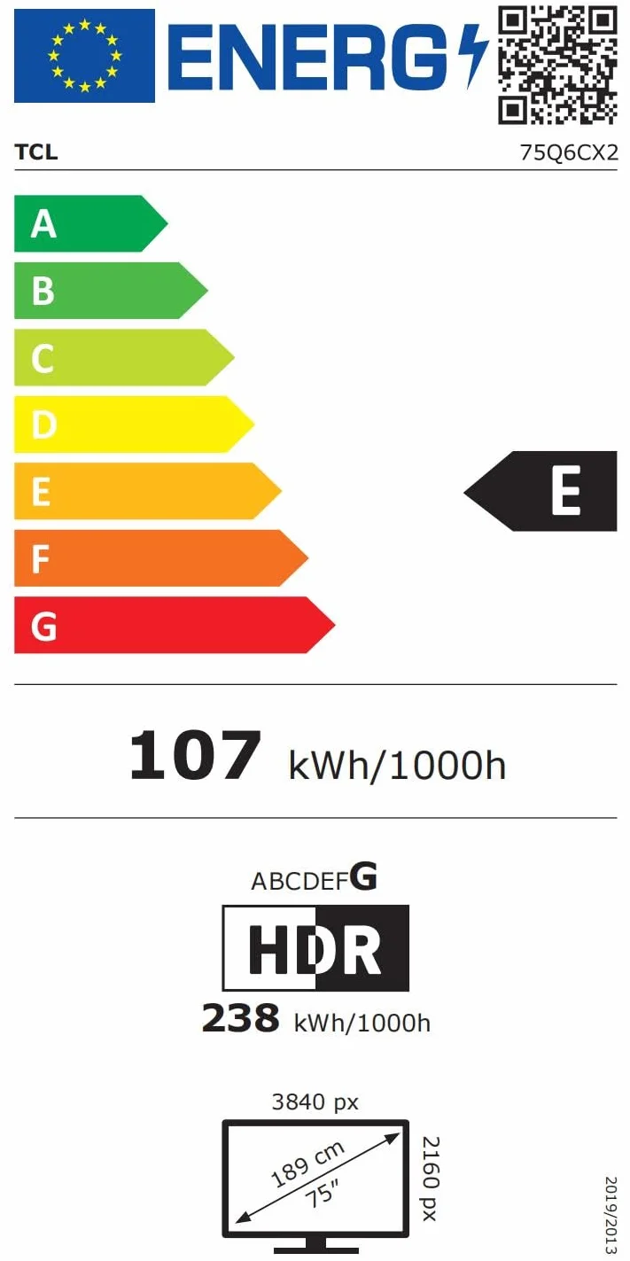 TCL 75Q6C QD-Mini LED TV, 4K HDR Premium 1000nits, Smart TV alimenté par Google (Dolby Vision IQ et Atmos, système Audio Onkyo 2.1, Motion Clarity Pro 144Hz, Game Master, contrôle Vocal Mains Libres)