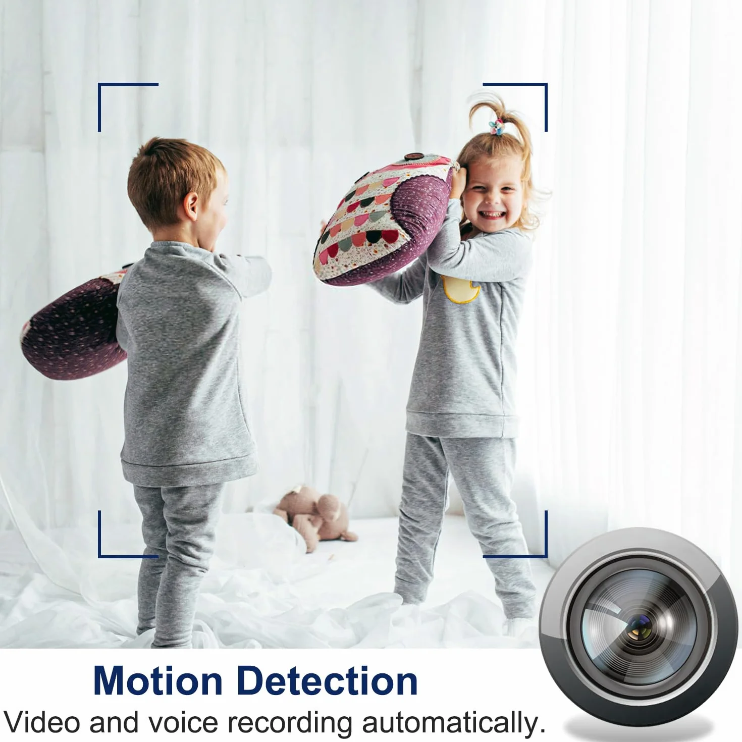OTADUG Caméra Espion 1080P Enregistrement Vidéo Audio Détection Mouvement Vision Nocturne 16 GB