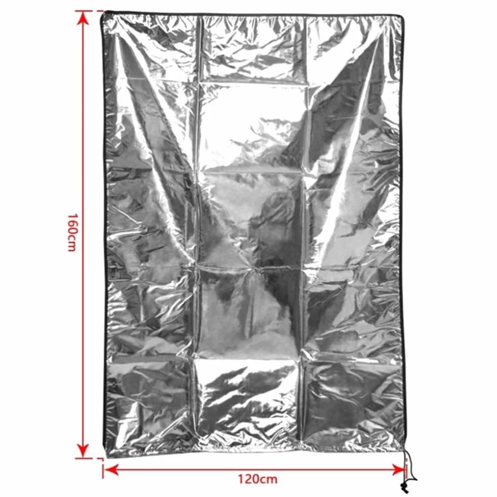 Housse de protection télescopique avec sangle de fixation - Protège votre télescope de l'humidité et de l'humidité - 47 x 63/160 x 120 cm, argenté