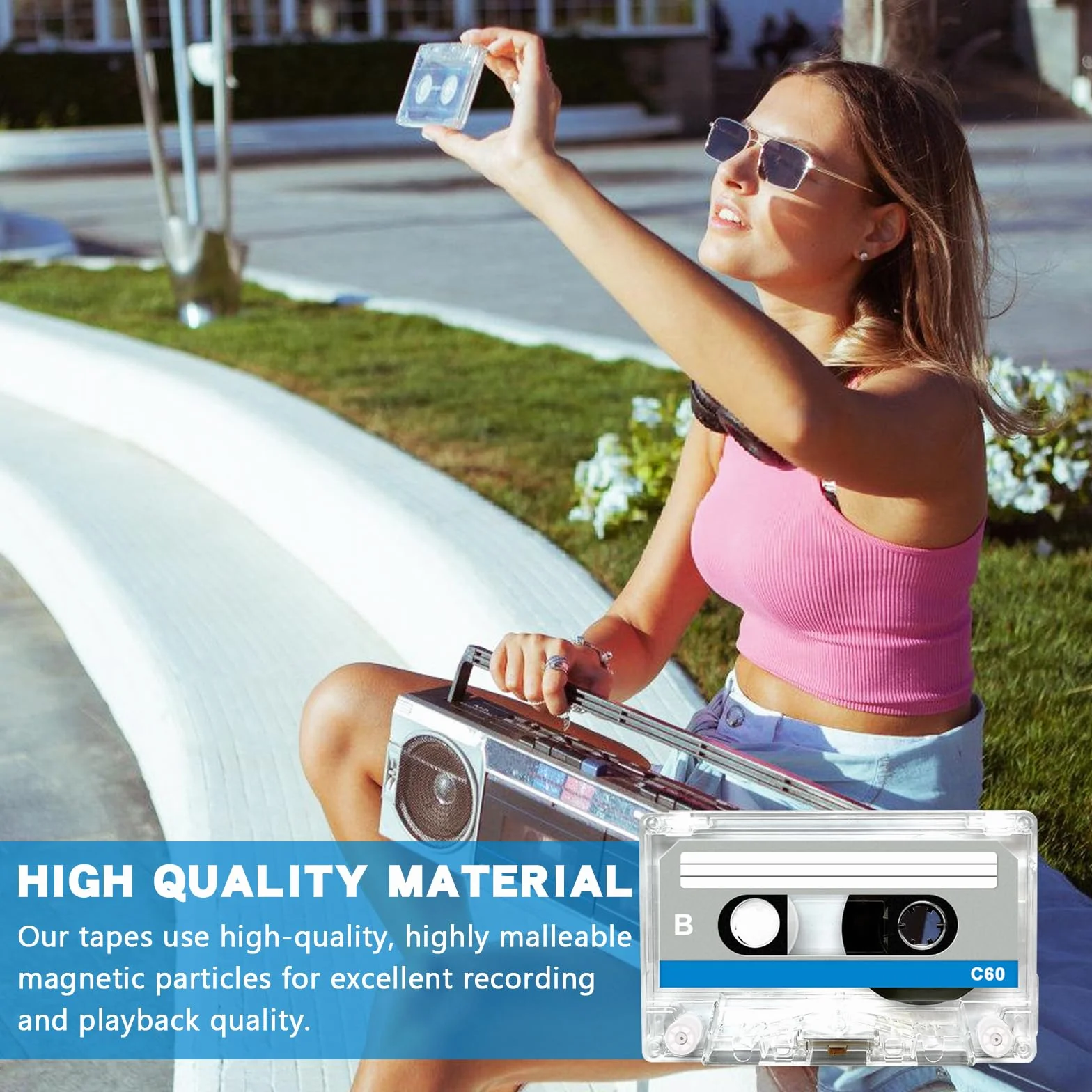 Cassettes Audio Vides 60 Minutes Faible Bruit 10 Pièces