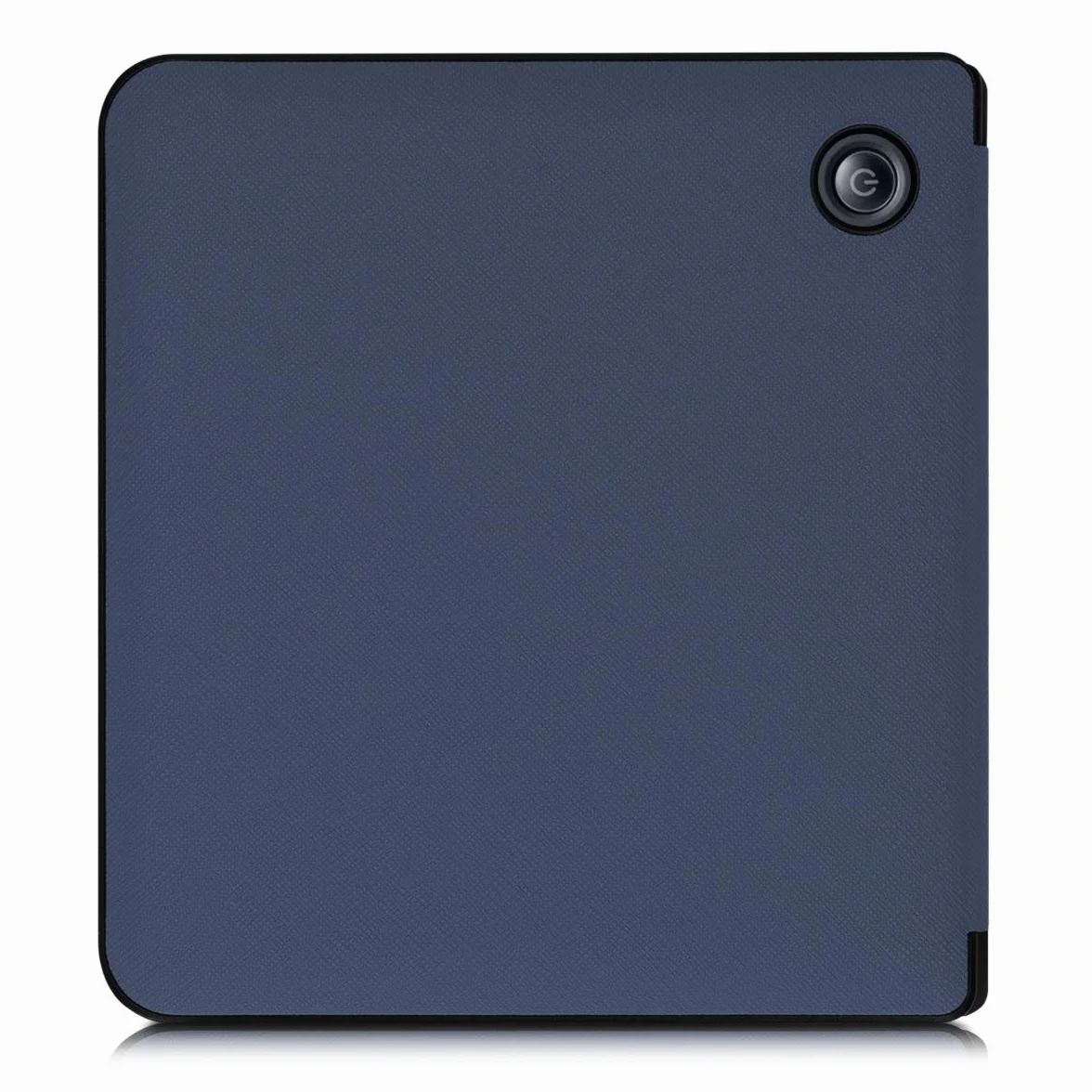 kwmobile Étui Compatible avec Kobo Libra H2O Coque - Étui à Rabat magnétique Tablette eReader Similicuir - Bleu foncé