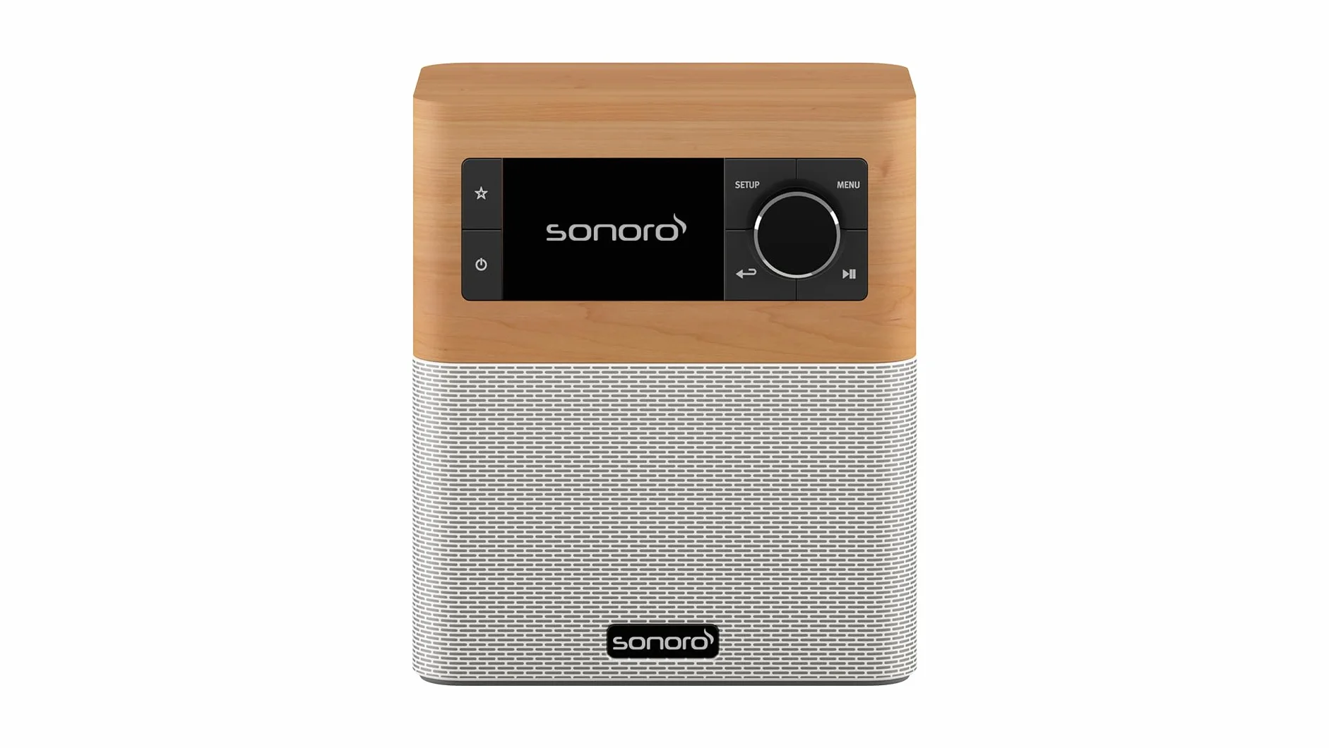 sonoro Stream Radio Internet avec Bluetooth (FM, Wi-FI, Spotify, Deezer, résistante aux éclaboussures) érable/Blanc