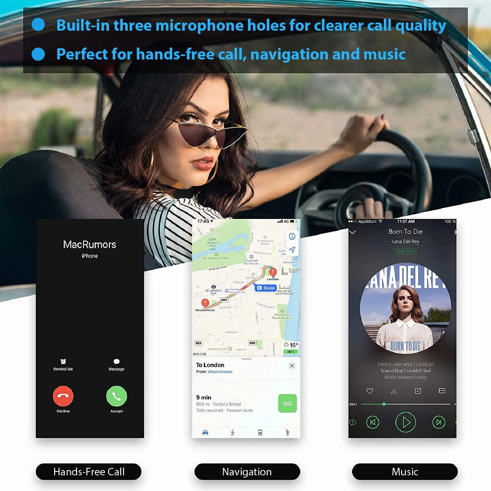 SONRU Récepteur Bluetooth 5.3, Adaptateur Bluetooth Récepteur Audio sans Fil de Voiture avec Câble RCA AUX 3,5 mm, Doubles Sorties AUX pour Système Audio de Diffusion Musique Stéréo à Domicile