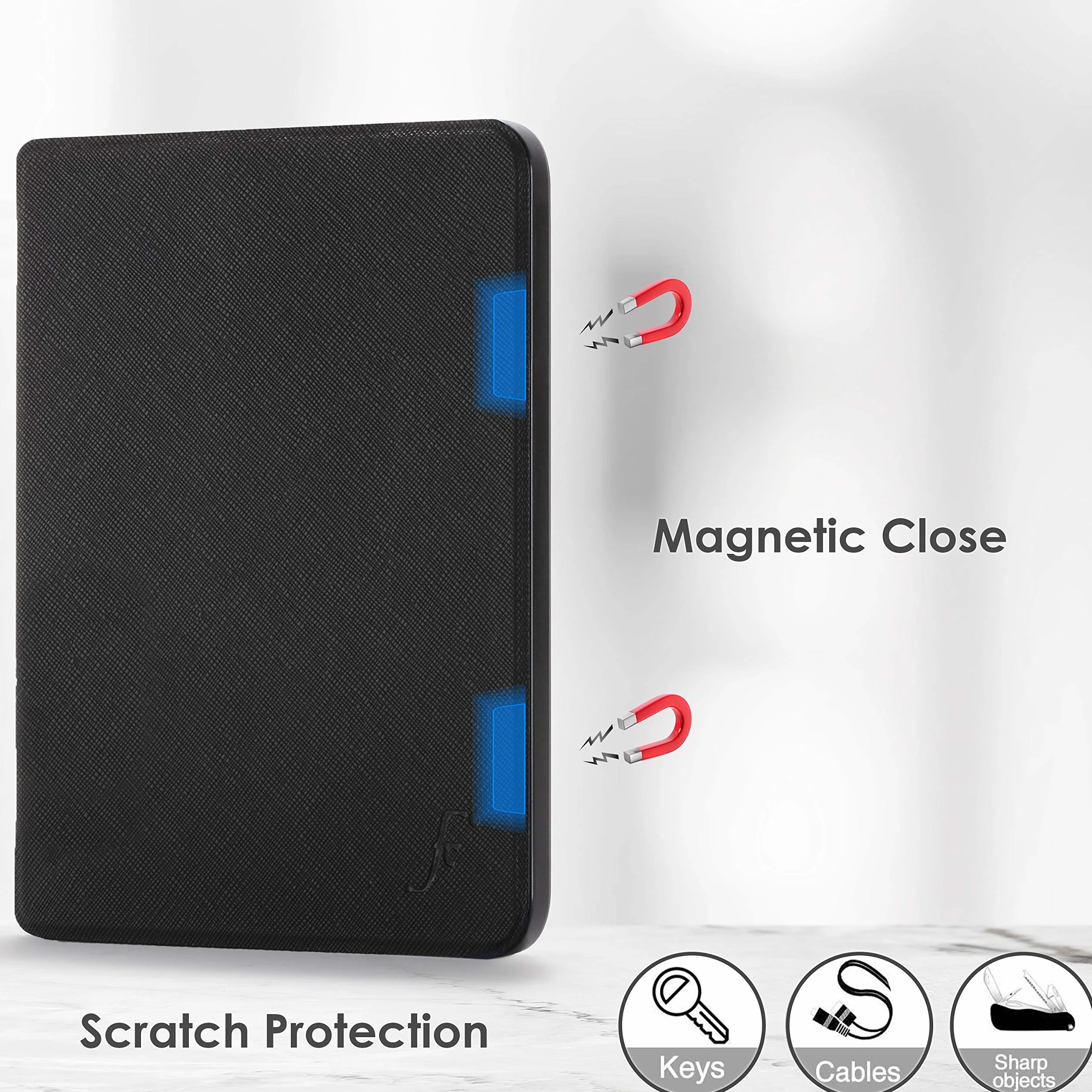 Forefront Cases Étui pour Kobo Nia (Modèle: 2020) - Mince et Léger, Fonction Automatique Veille/Réveil Intelligente Étui, Coque (Housse) de Protection pour Kobo Nia - Noir