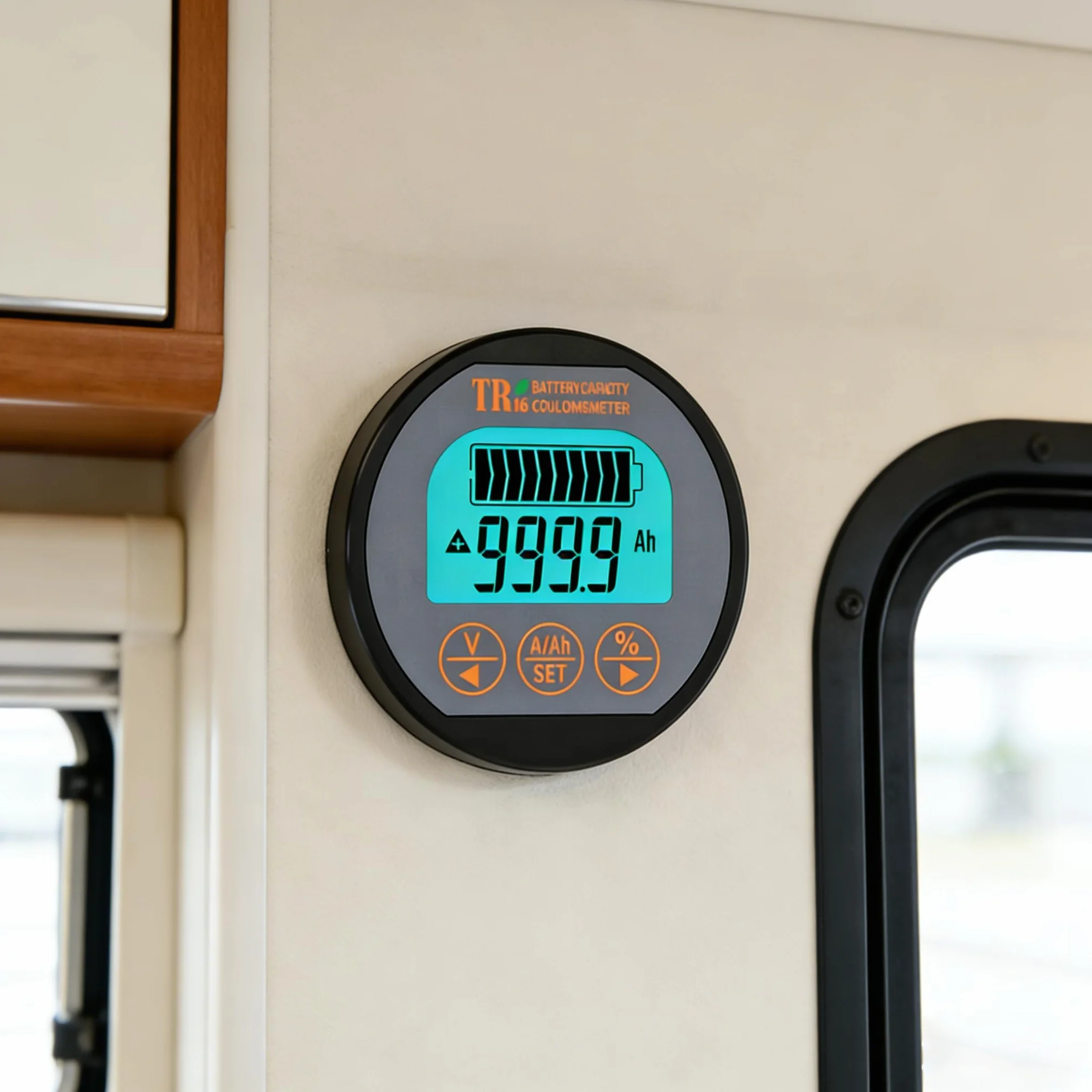 Indicatore di batteria 4in1 80V 100A SOC AH VOLT AMP Capacità Tester Stato di carica Monitoraggio batteria Caravan RV Camper UPS piombo al litio ferro acido 999 AH
