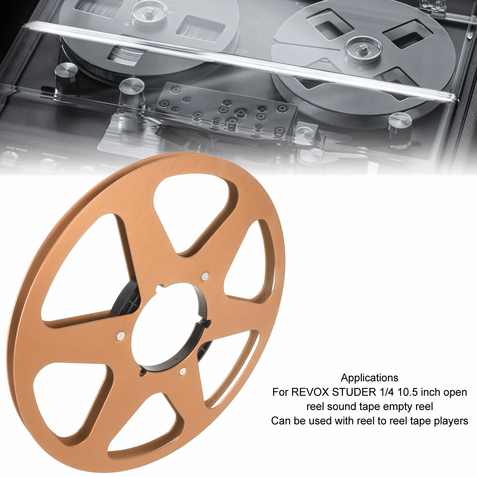 Nab Take Up Reel to Reel Tape, 10.5 Pouces Aluminium Open Reel Audio Accessoire pour Studer