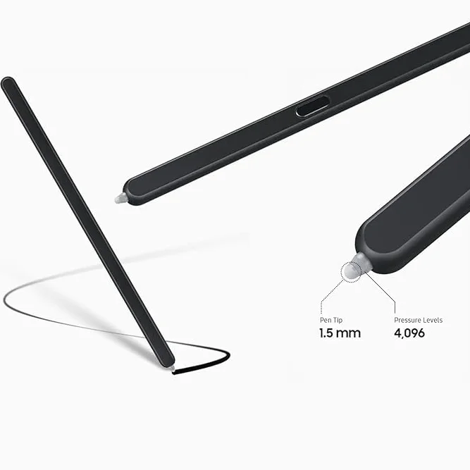 Galaxy Z Fold5 S Pen pour Z Fold 5/6 Slim S Pen pour Samsung Galaxy Z Fold5/6 5G Slim Stylet Fold Edition pour Z Fold5/6 + Pointes,sans Bluetooth. (Noir)