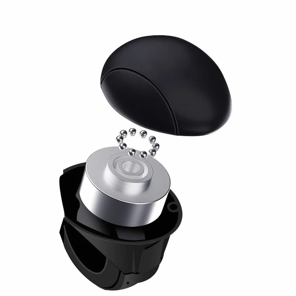 Pommeau de volant universel noir pour voitures tracteurs camions bateaux