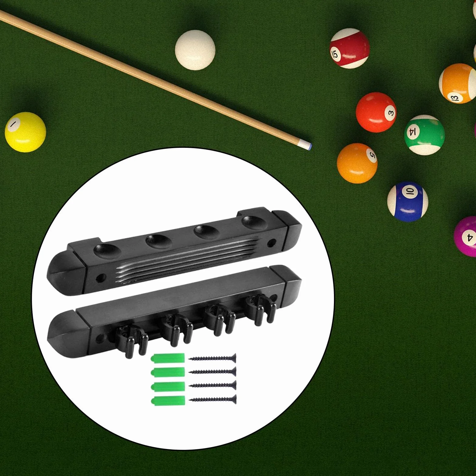 SM SunniMix Porte-queues Noir Mural 4 Porte-Queue De Billard Support Accessoires